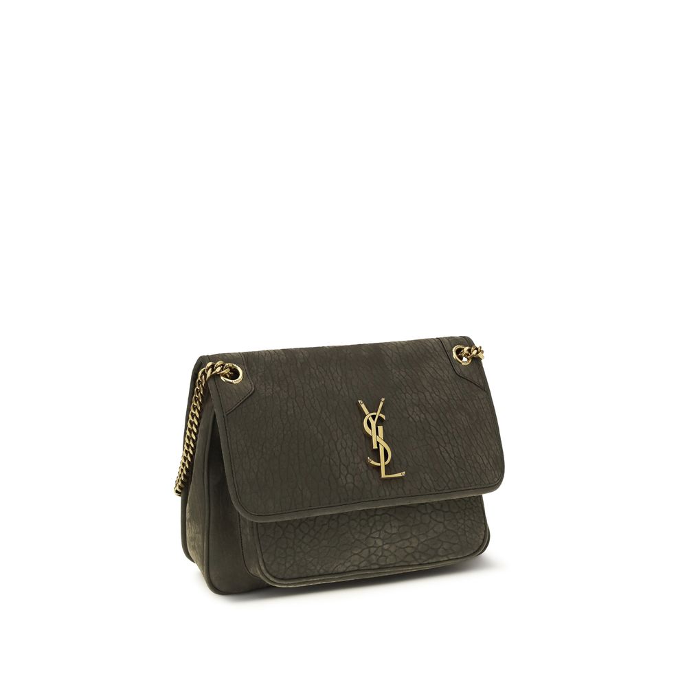 Saint Laurent Grey Lamb Ovis Aries Aries Shoulder Bag