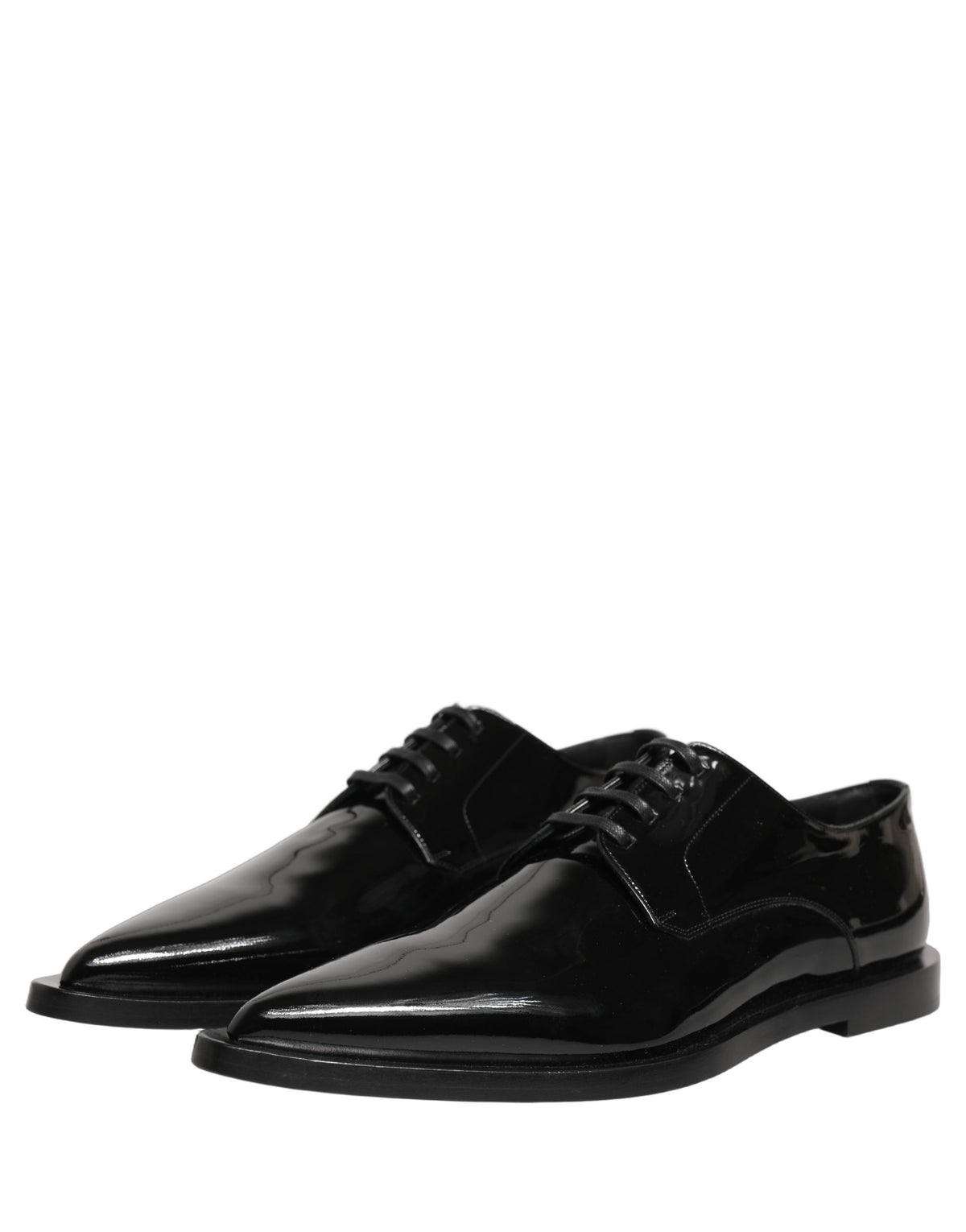 Dolce & Gabbana Black Leather Men's Derby Dress Formal Shoes