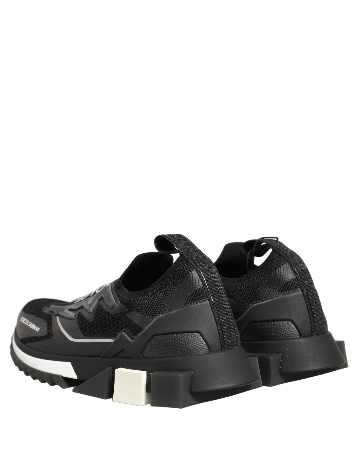 Dolce & Gabbana Zwart Witte Sorrento Instap-Logo Sneakers Schoenen