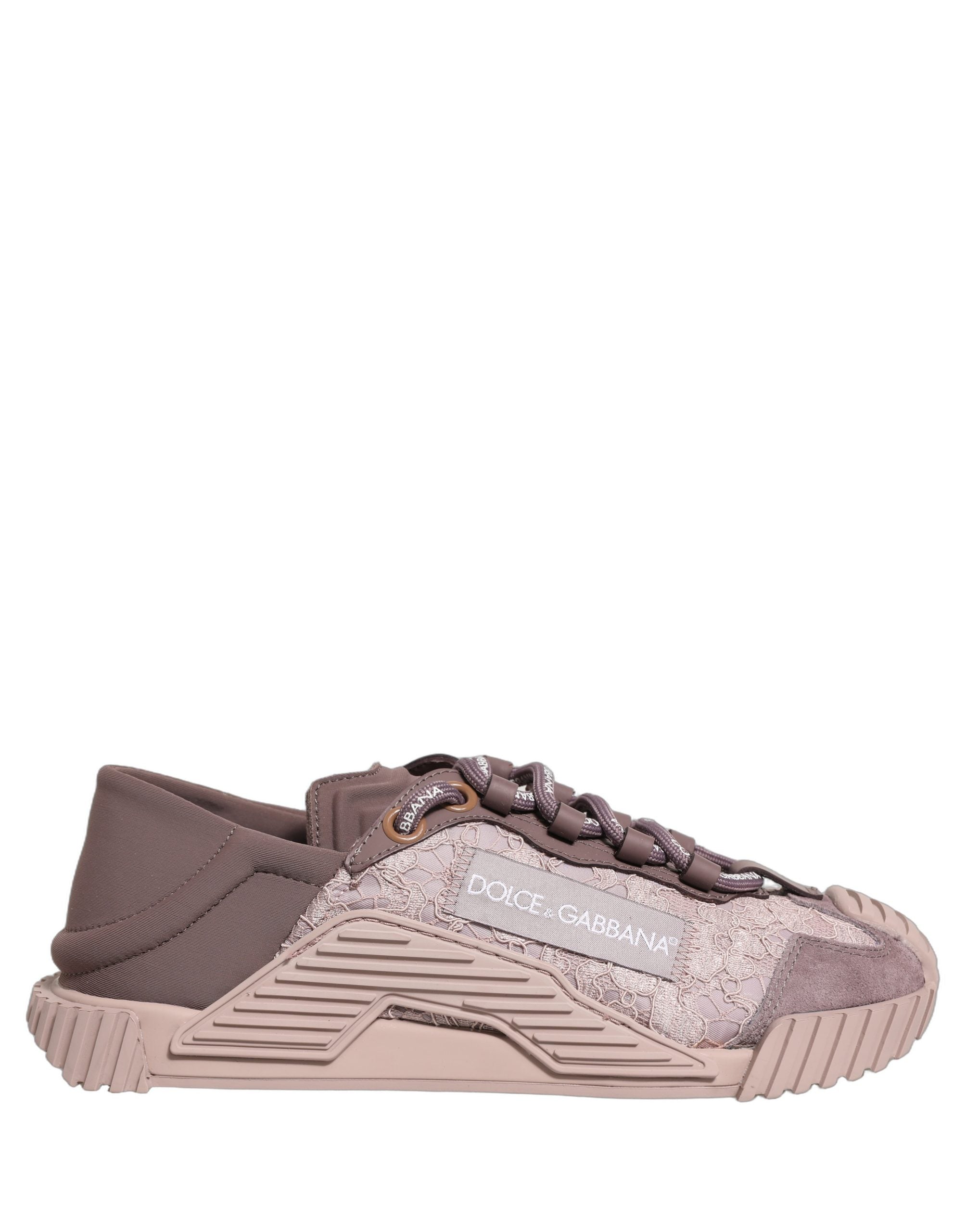Roze Kanten NS1 Lage Sneaker Sportschoenen van Dolce & Gabbana