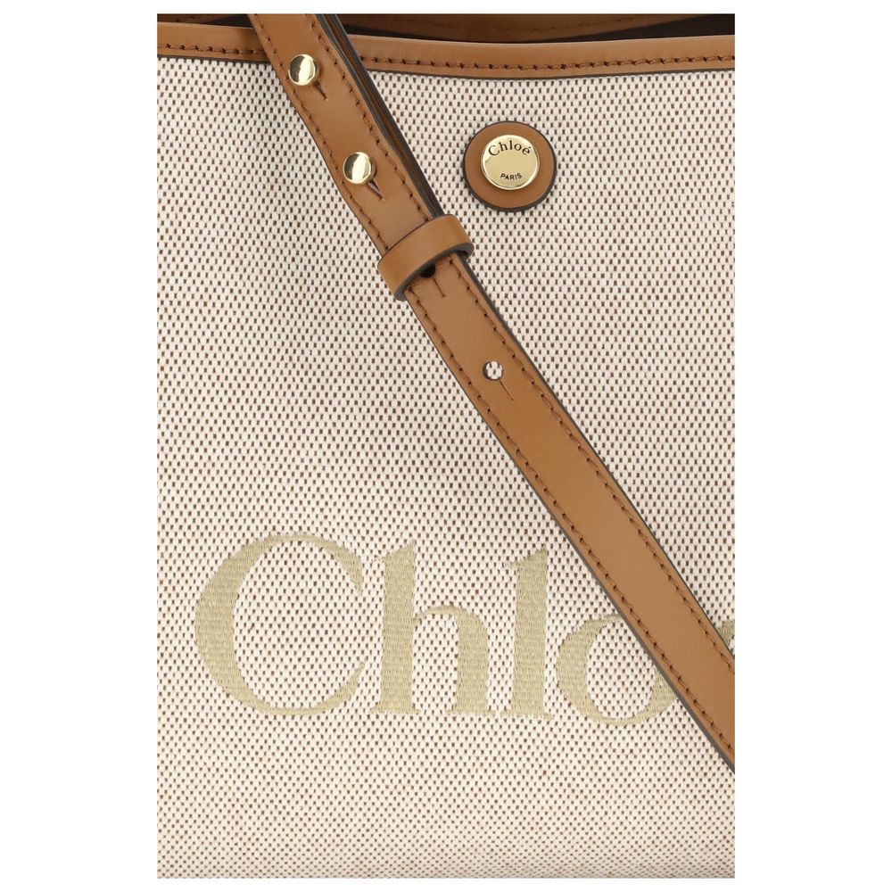 Chloé Beige stoffen handtas