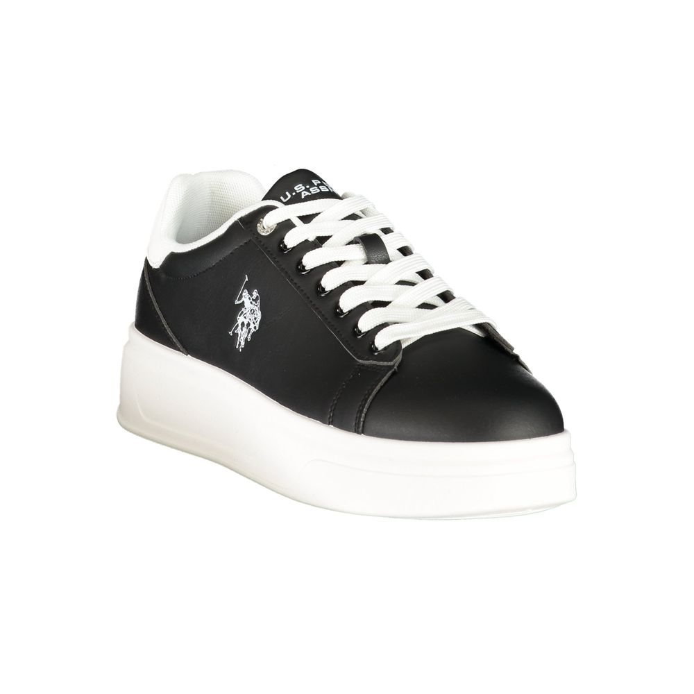 U.S. POLO ASSN. Zwarte polyurethaan herensneaker
