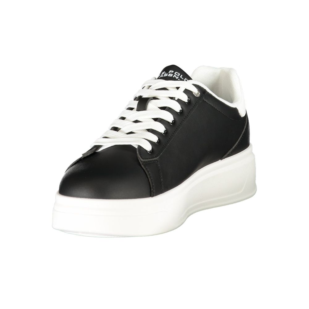 U.S. POLO ASSN. Zwarte polyurethaan herensneaker