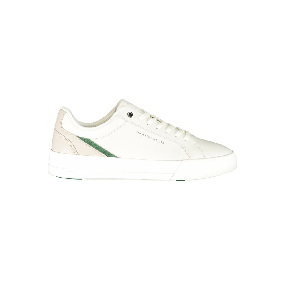 Tommy Hilfiger White Polyurethane Men's Sneaker