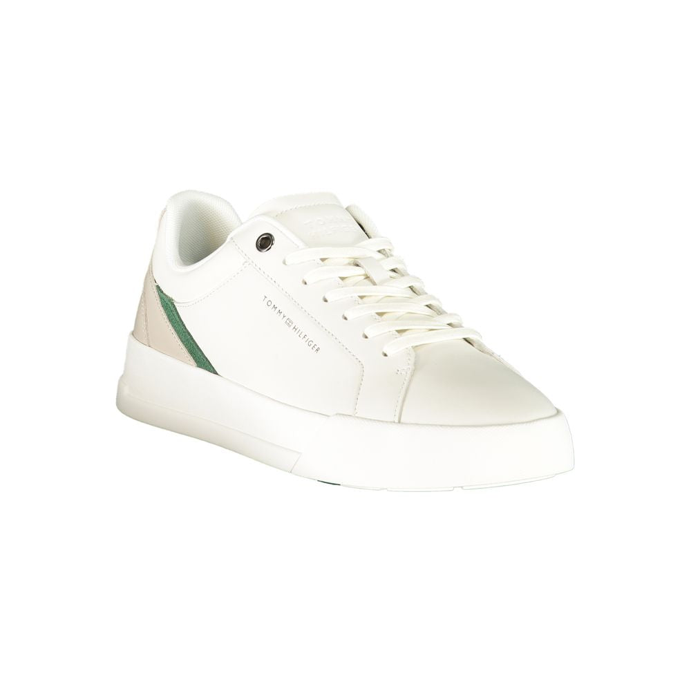Tommy Hilfiger White Polyurethane Men's Sneaker