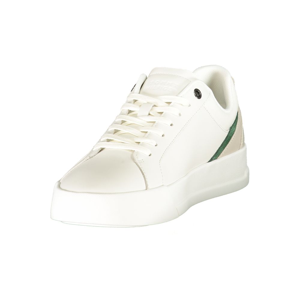 Tommy Hilfiger White Polyurethane Men's Sneaker