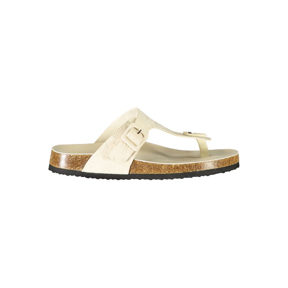 Laura Biagiotti Bianco Polyurethaan Dames Pantoffel voor Moeiteloze Elegantie