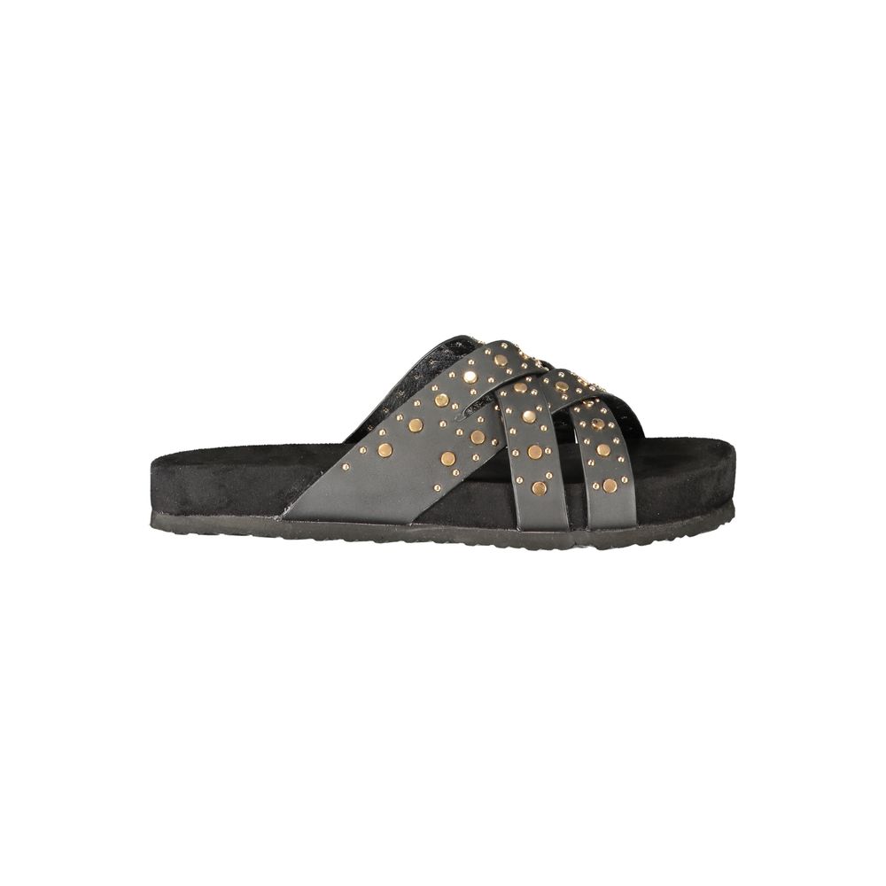 Laura Biagiotti Zwarte Polyurethaan Sandalen voor Dames
