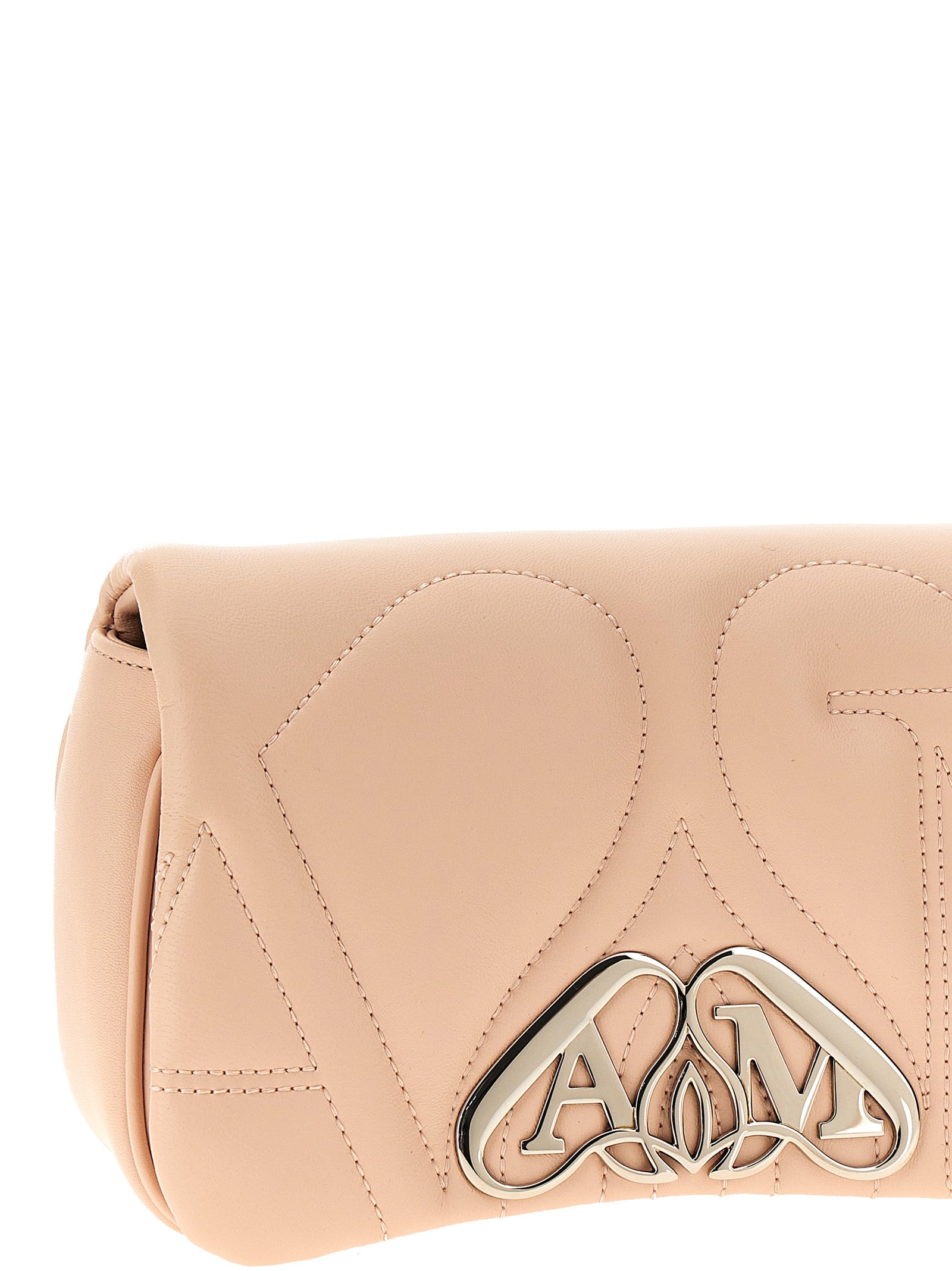 Alexander McQueen Beige Lamsleren Crossbodytas
