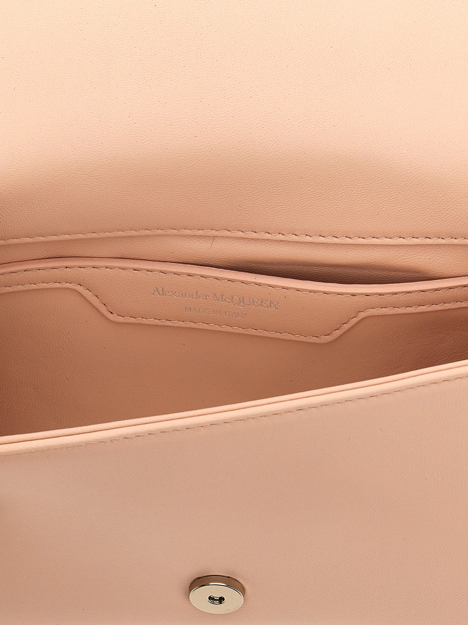 Alexander McQueen Beige Lamsleren Crossbodytas
