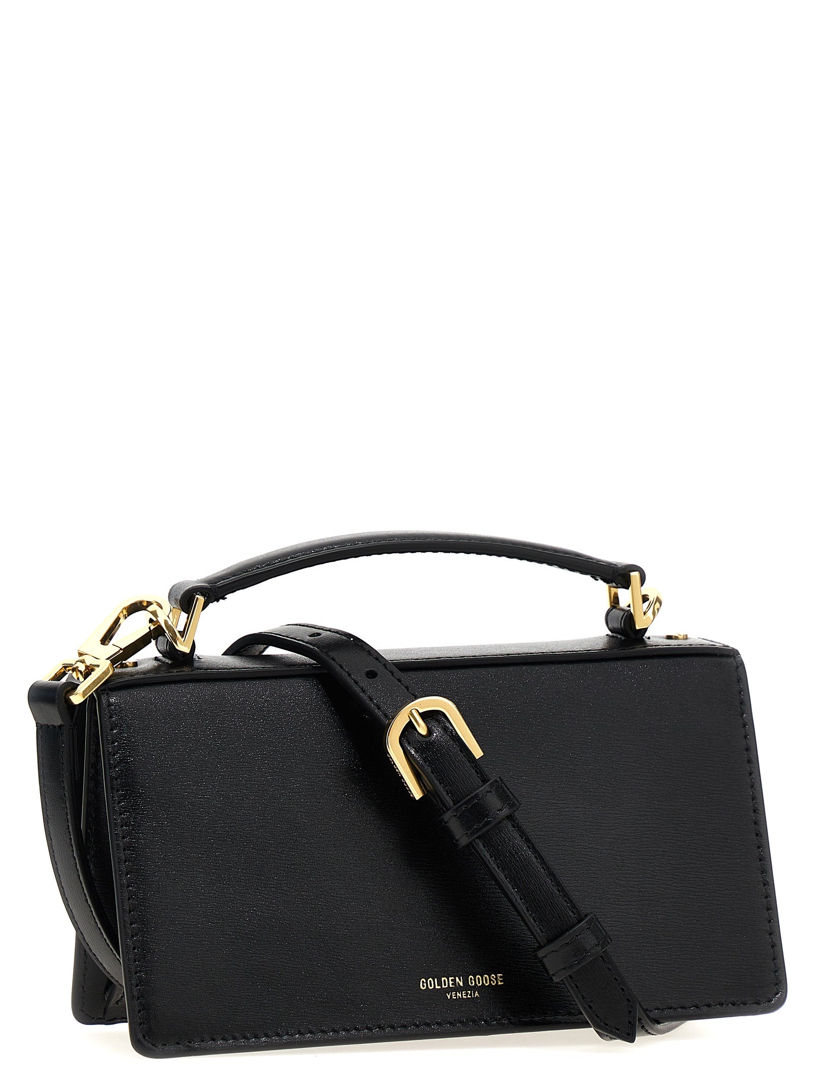Golden Goose Sac à main en cuir de vachette noir