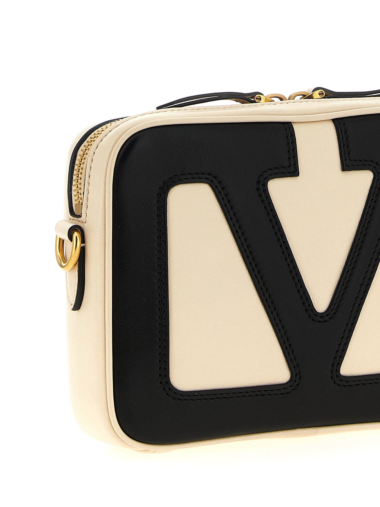 Valentino Garavani Bicolor Lambskin Leather Crossbody Bag