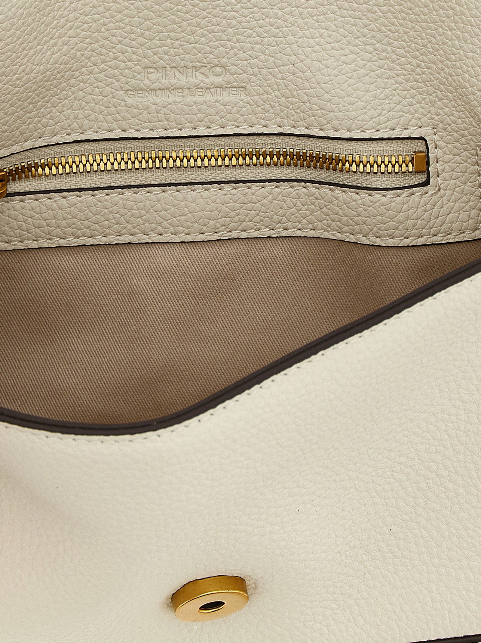 PINKO Witte geitenleren crossbodytas