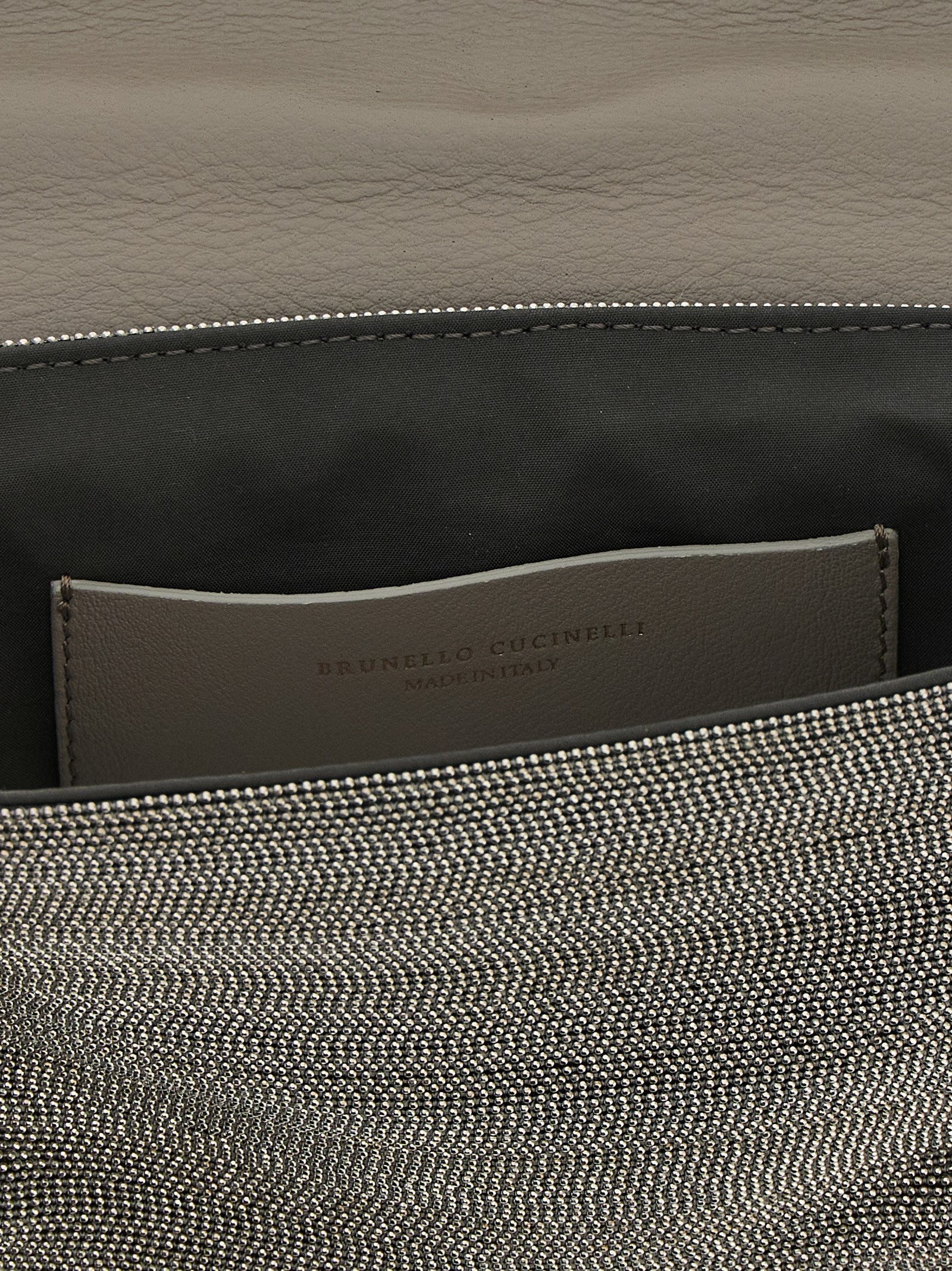 Brunello Cucinelli Zilveren Leren Clutch