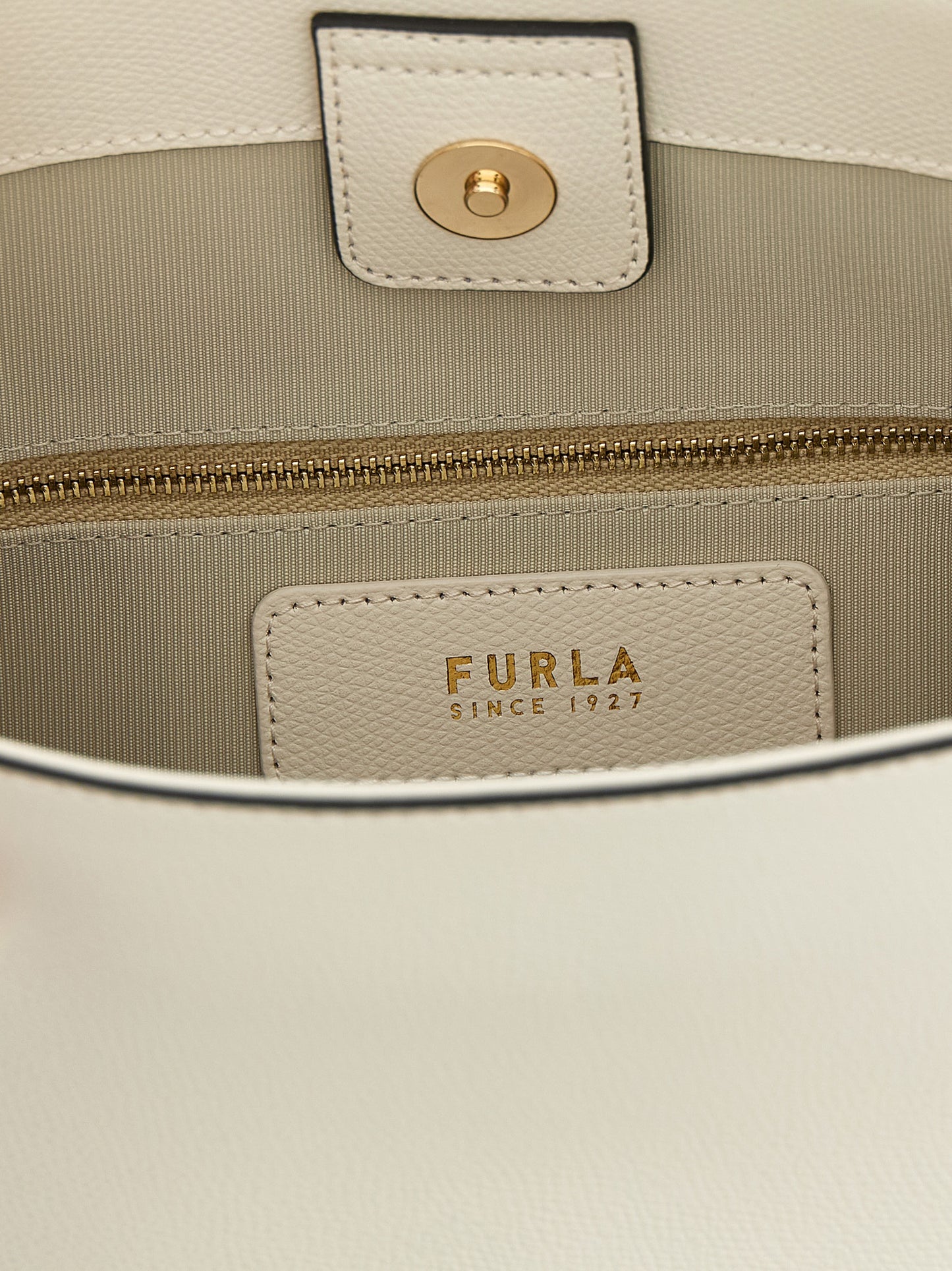 Furla White Calfskin Shoulder Bag
