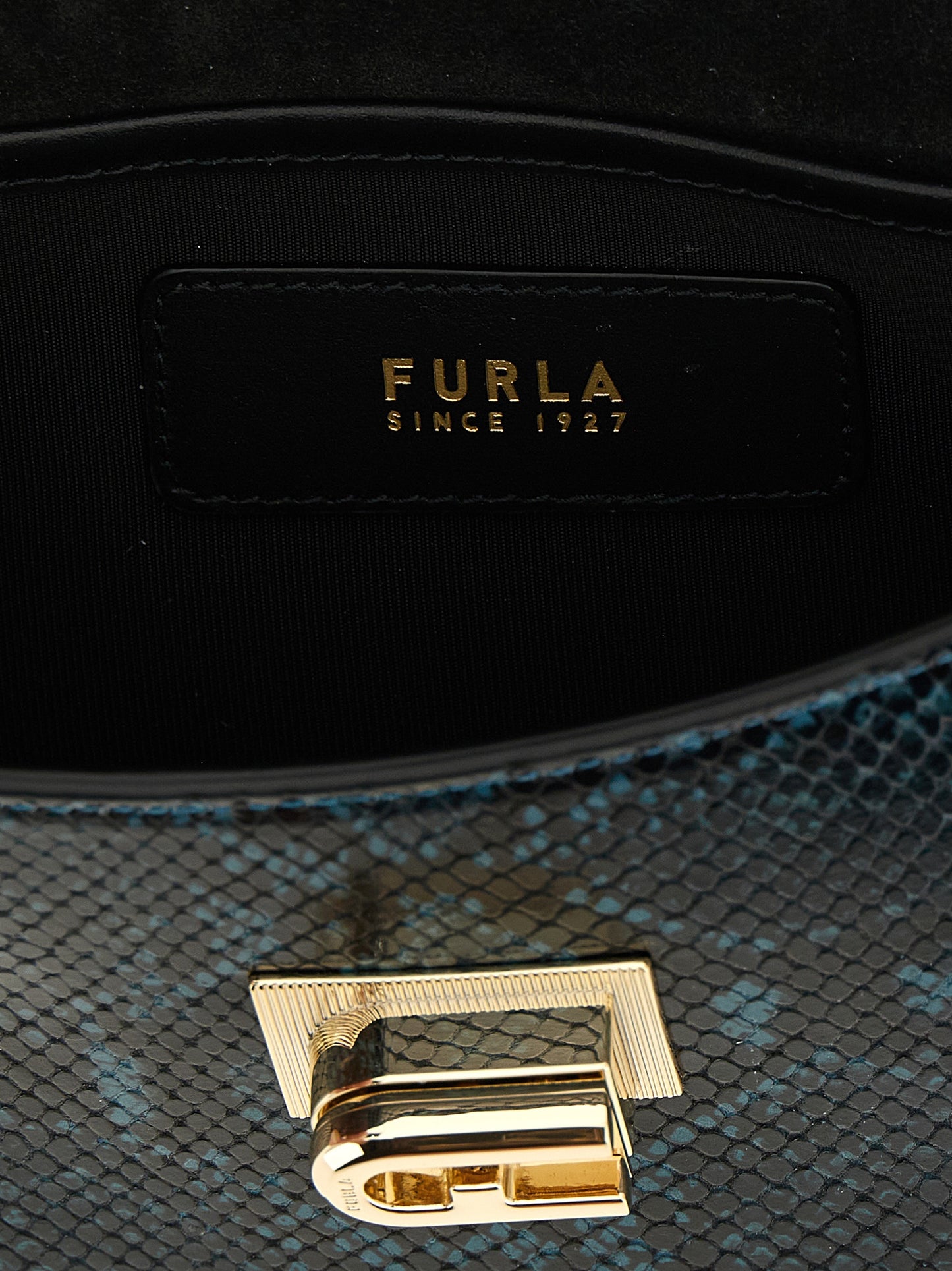 Furla Blue Goatskin Crossbody Bag