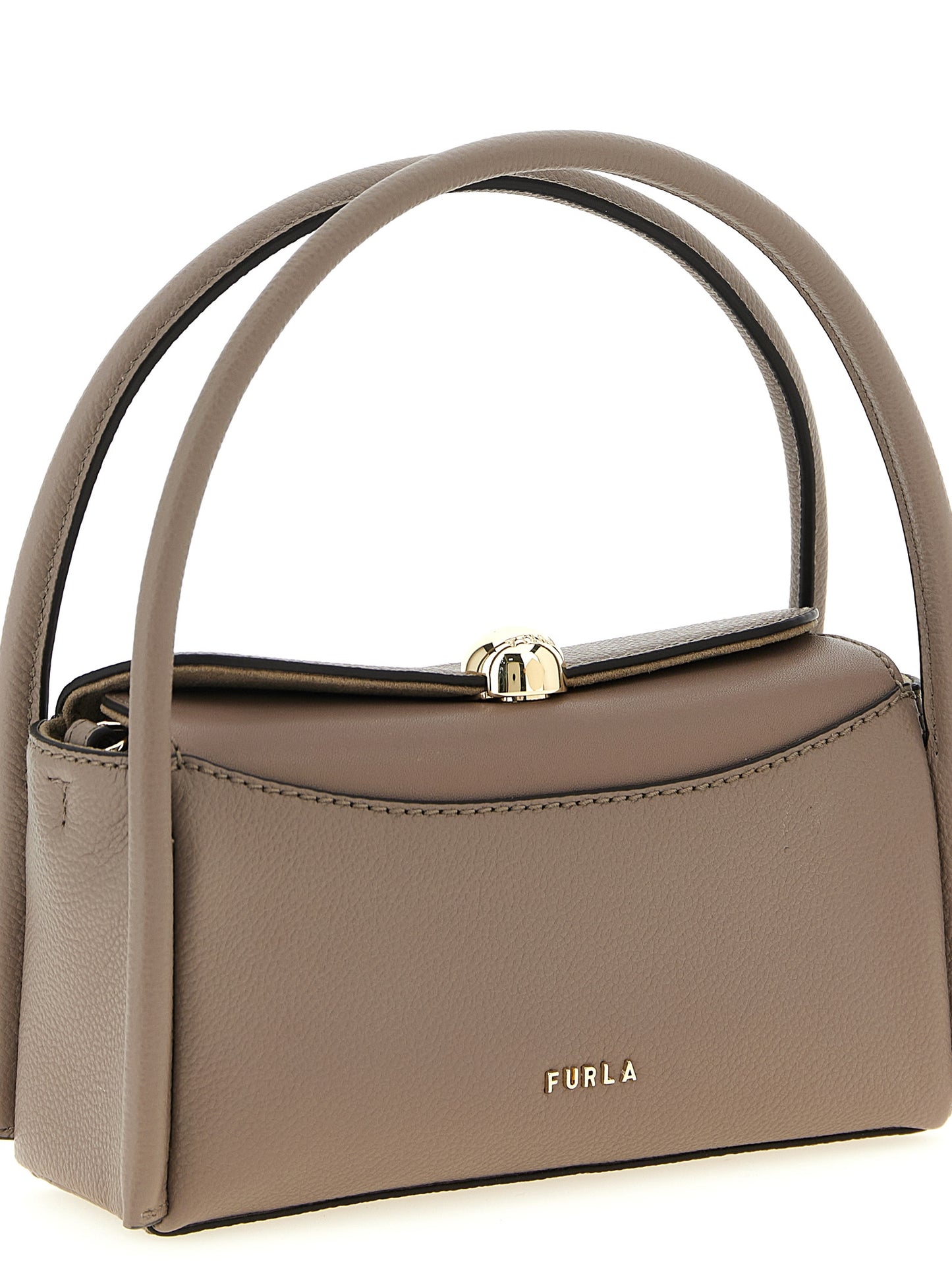 Furla Gray Calfskin Handbag