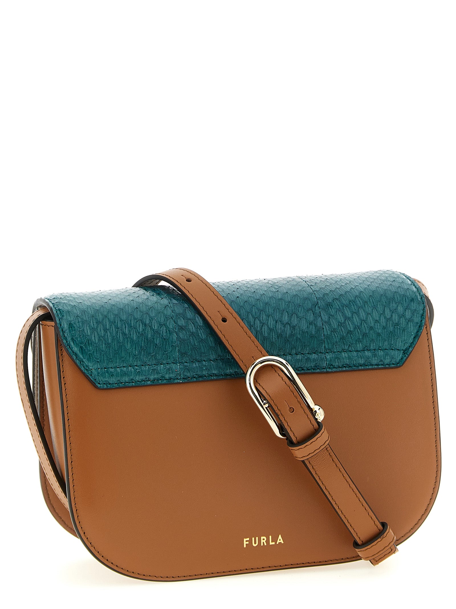 Sac bandoulière Furla en cuir d'agneau multicolore