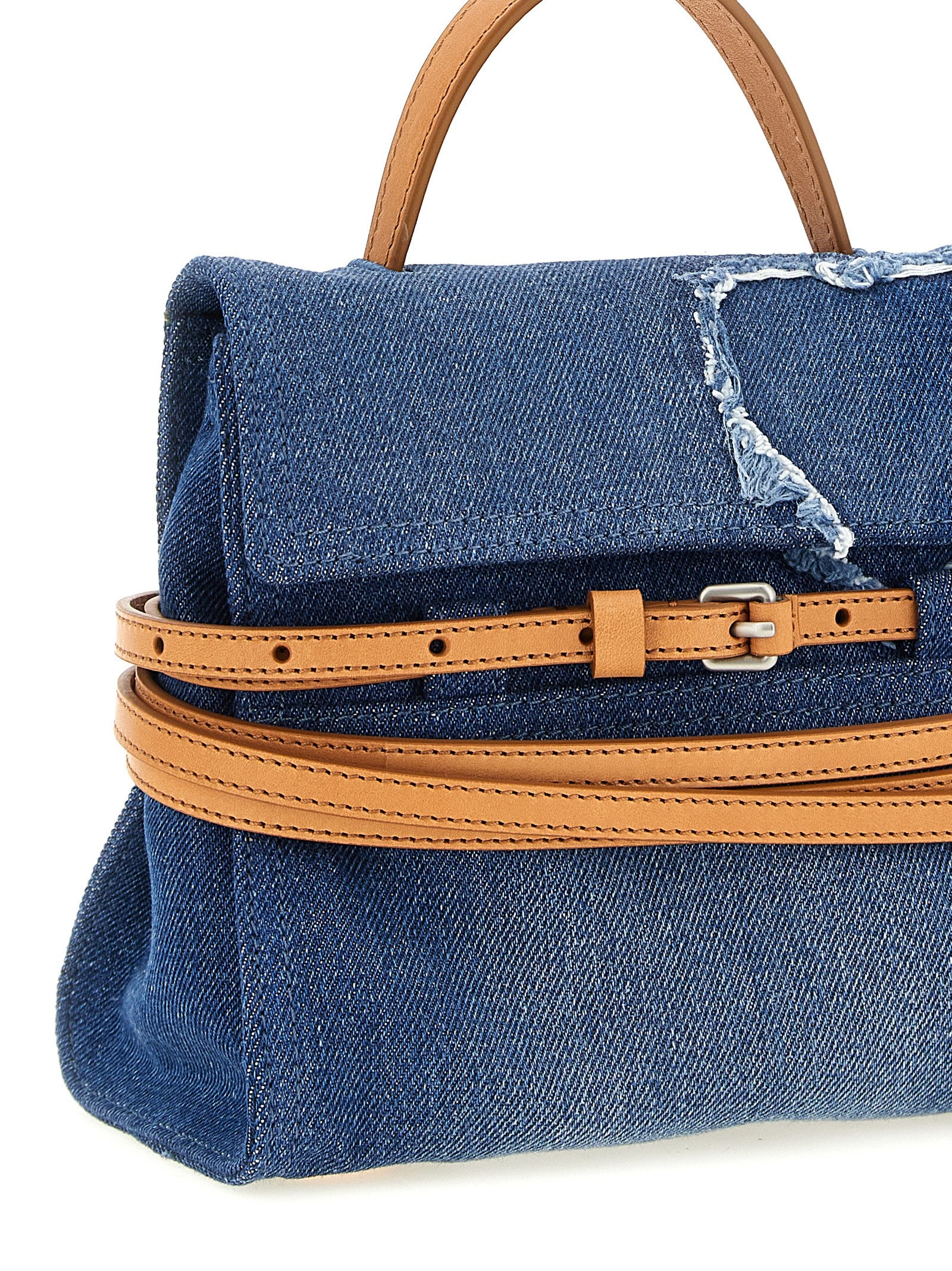 Moschino blauwe katoenen handtas