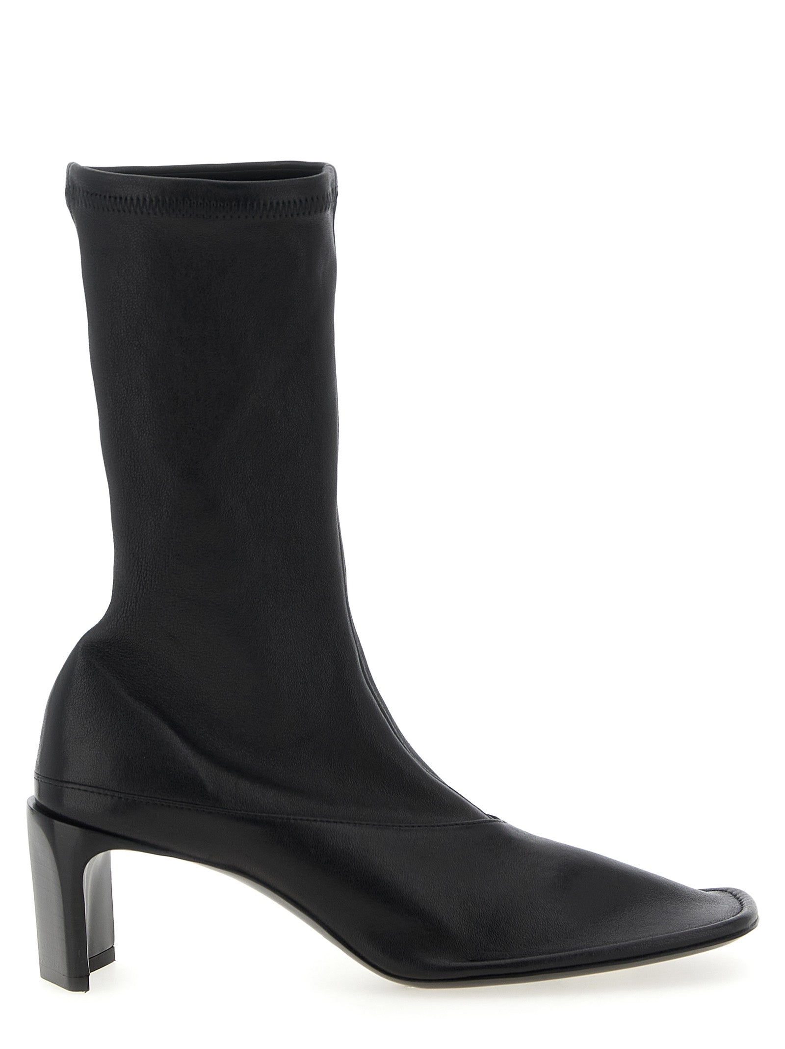 Jil Sander Black Lambskin Ankle Boots