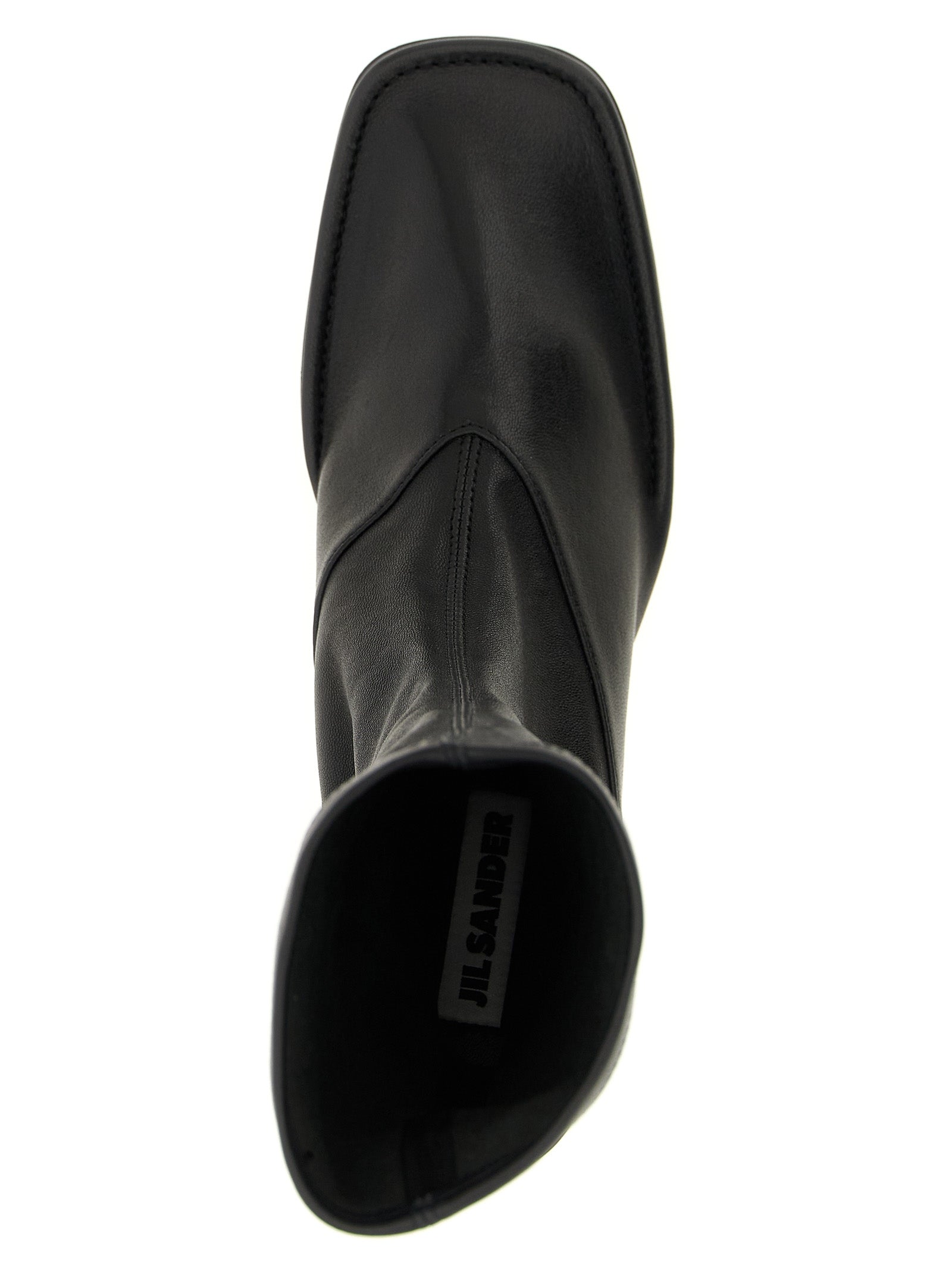 Jil Sander Black Lambskin Ankle Boots