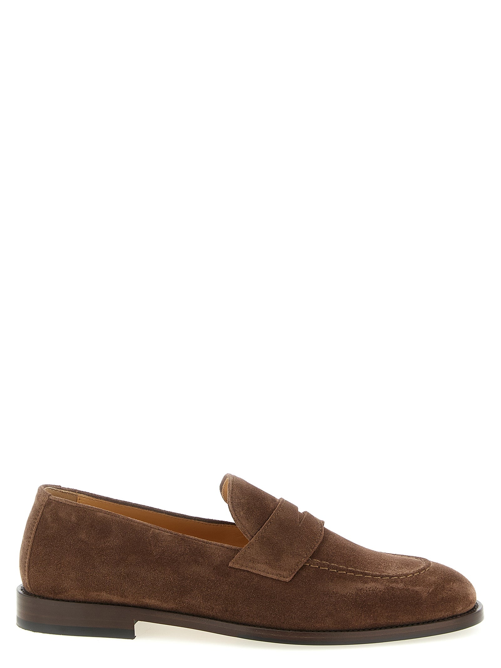 Brunello Cucinelli Bruine Kalfsleren Instapschoenen