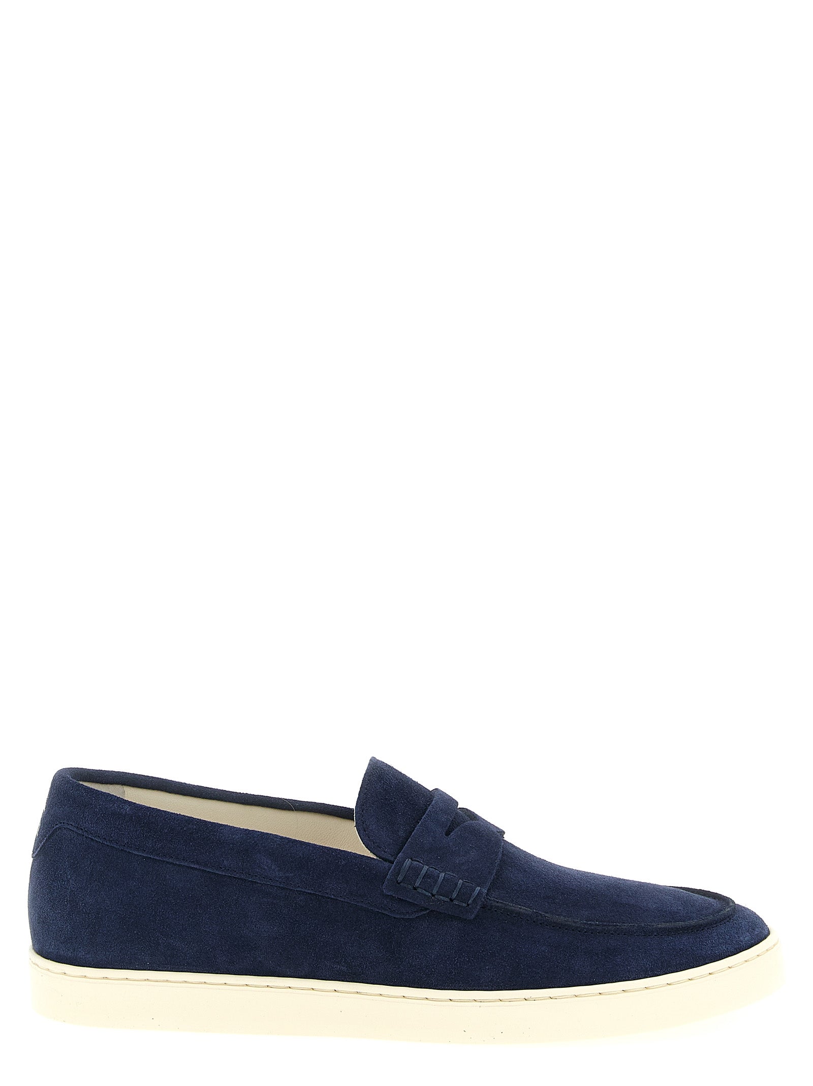 Brunello Cucinelli Blauwe Kalfsleren Instapschoenen