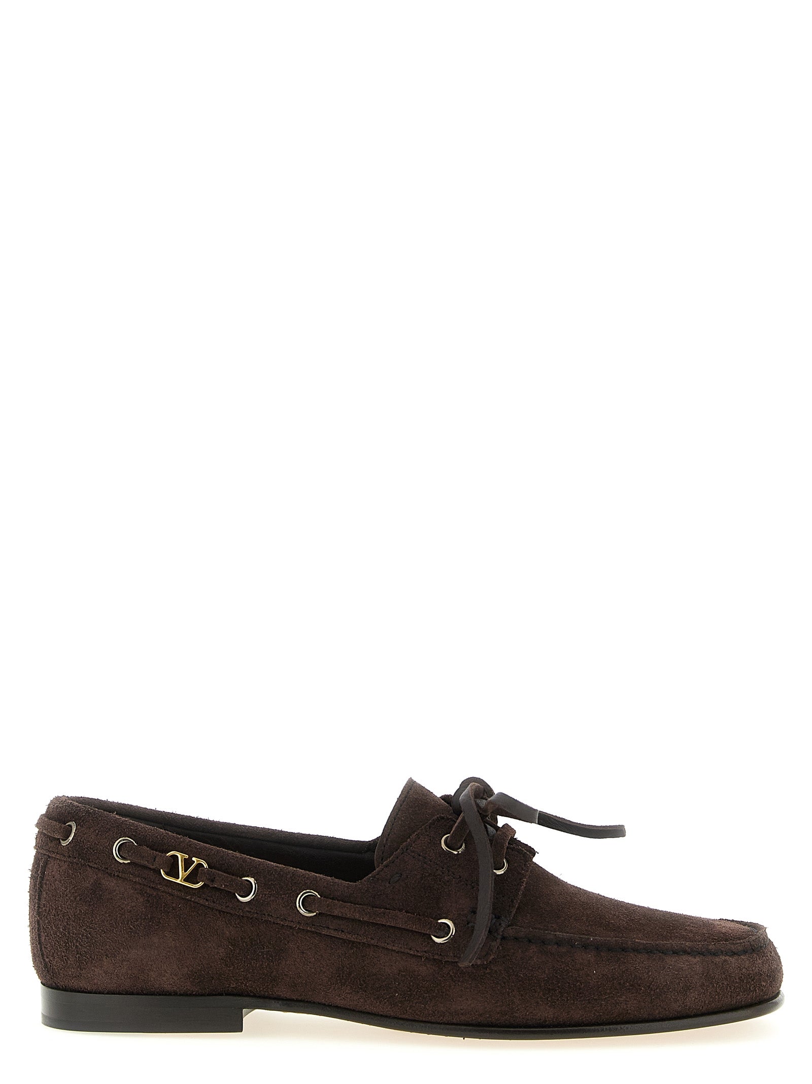 Valentino Garavani Bruine Loafers van Rundleer om in te Schuiven