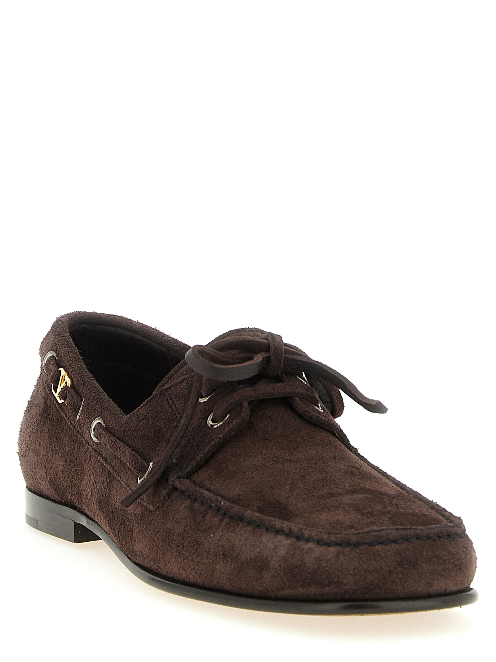 Valentino Garavani Bruine Loafers van Rundleer om in te Schuiven