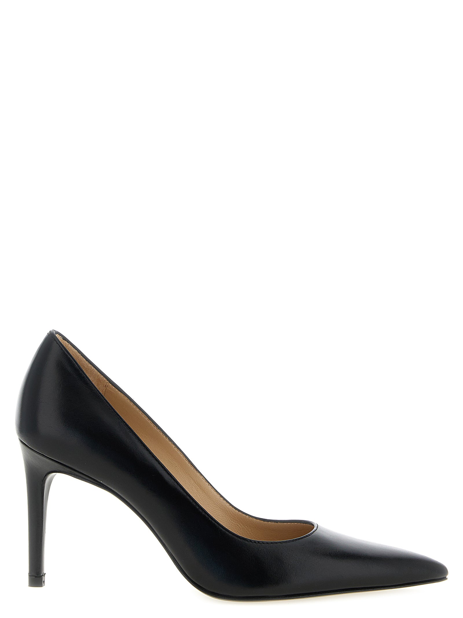 Stuart Weitzman zwarte pumps van kalfsleer met hoge hak
