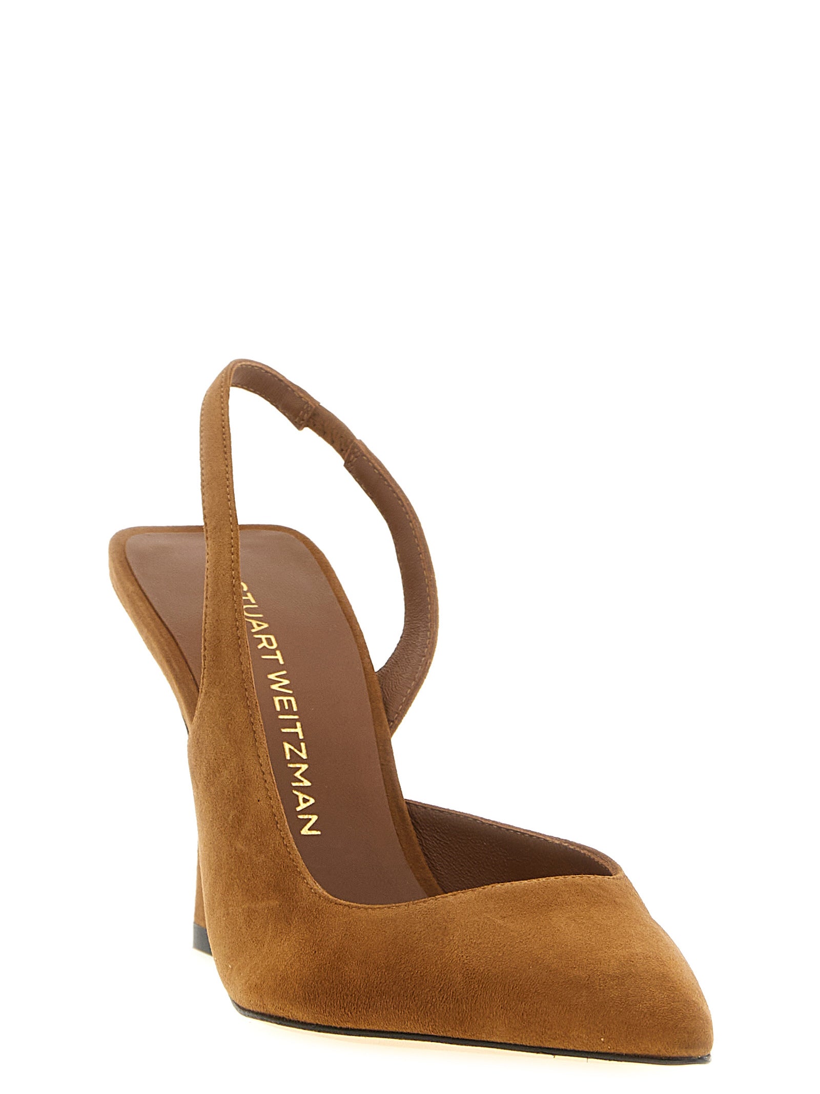 Stuart Weitzman Bruine Geitenleer Pumps met Hoge Hak