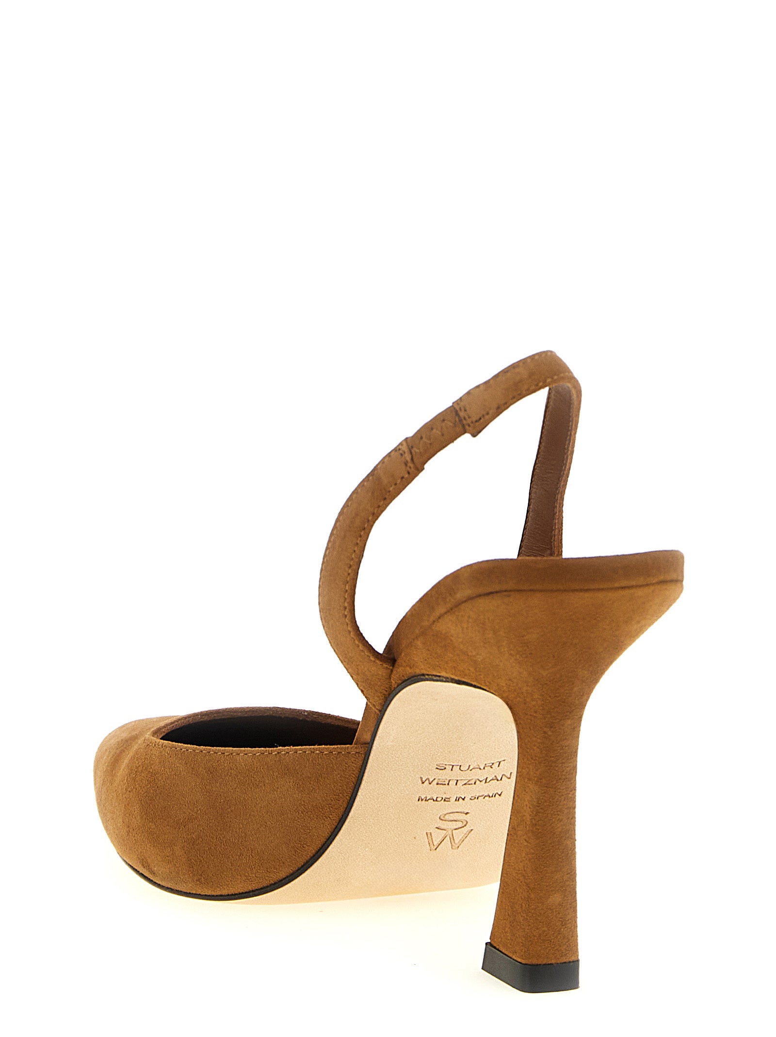 Stuart Weitzman Bruine Geitenleer Pumps met Hoge Hak