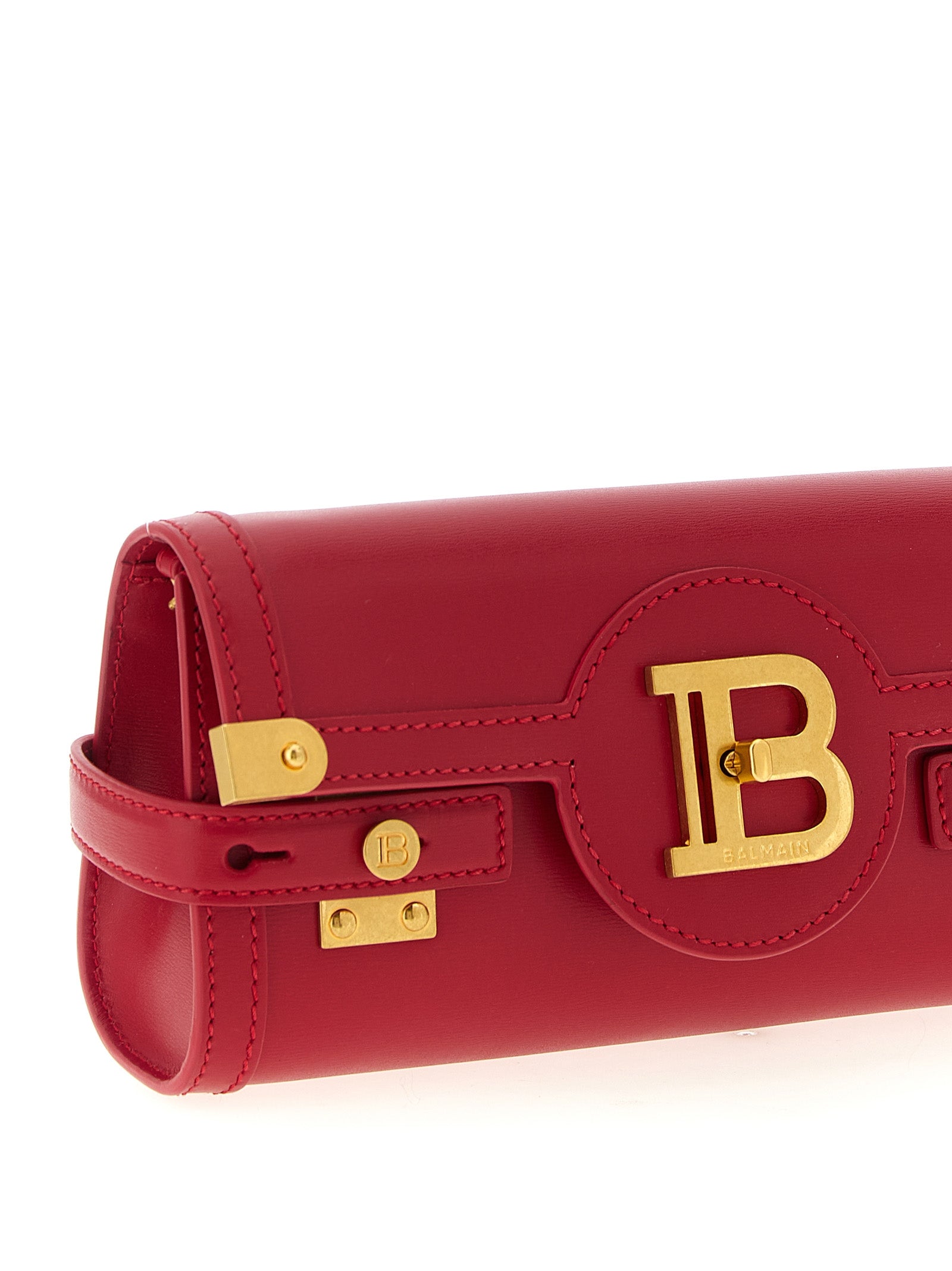 Balmain Fuchsia Kalfsleren Clutch Tas
