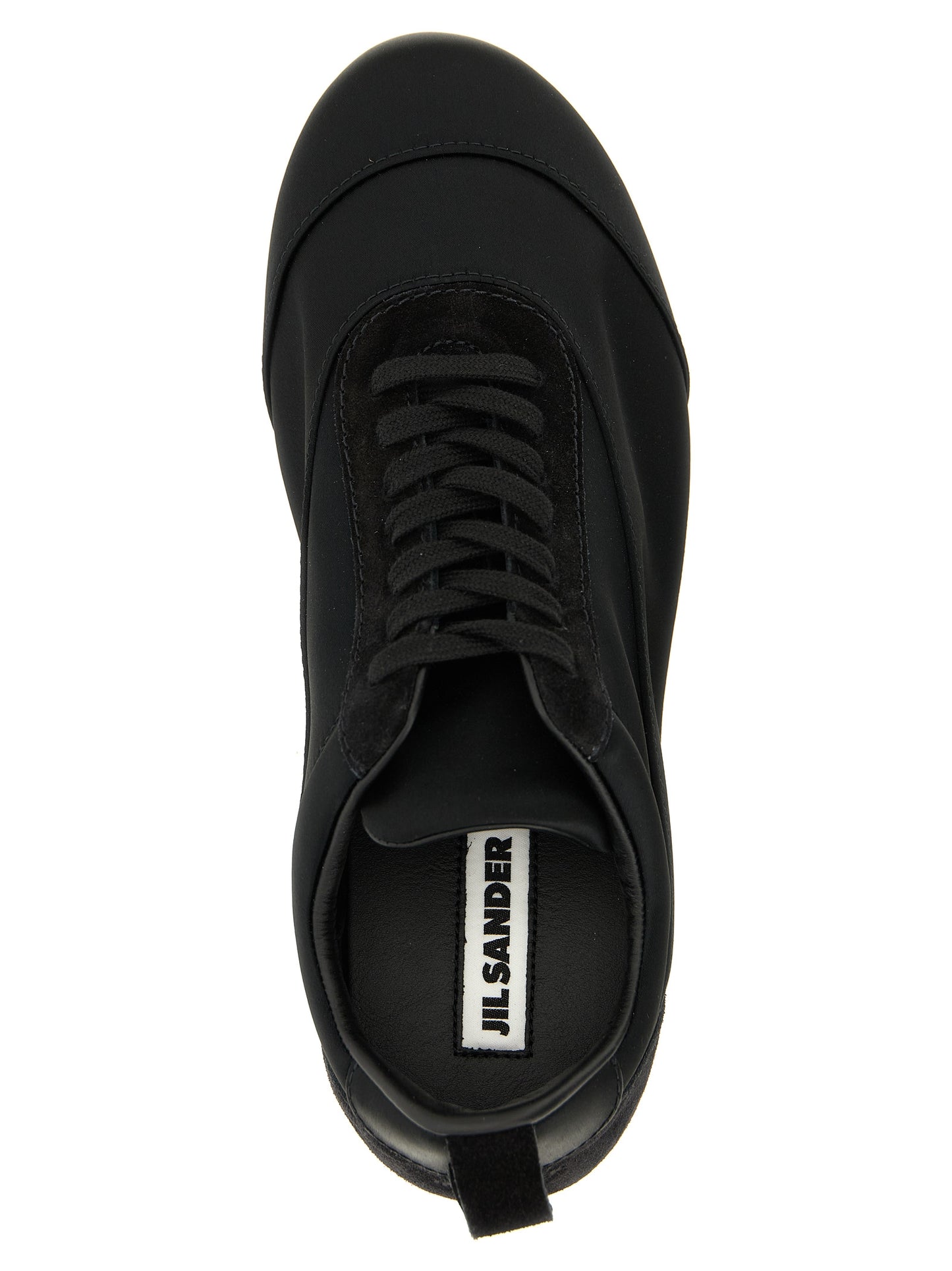 Jil Sander Black Cotton Low Top Sneakers