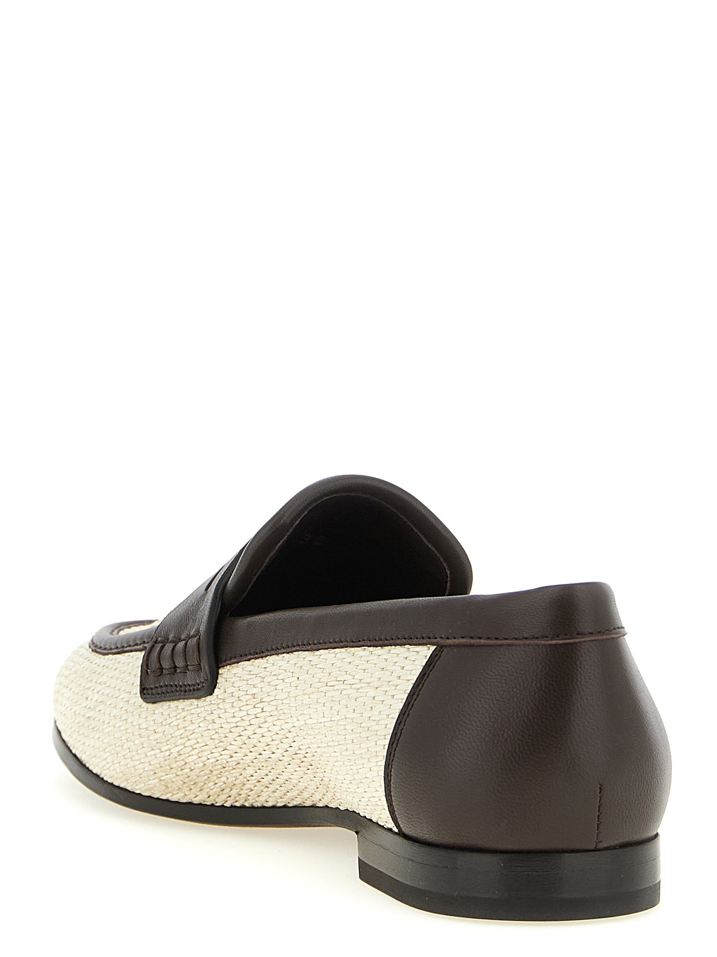 Brunello Cucinelli Beige Polyamide Slip-On Loafers