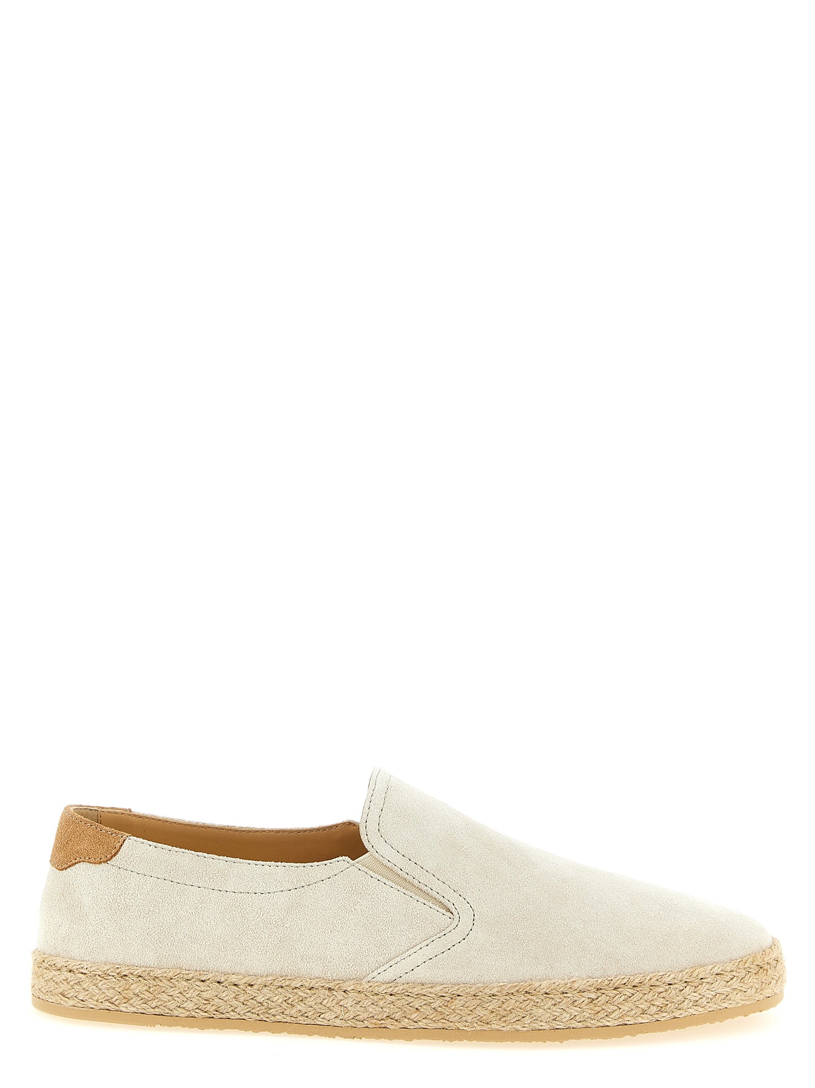 Brunello Cucinelli grijze espadrilles van kalfsleer