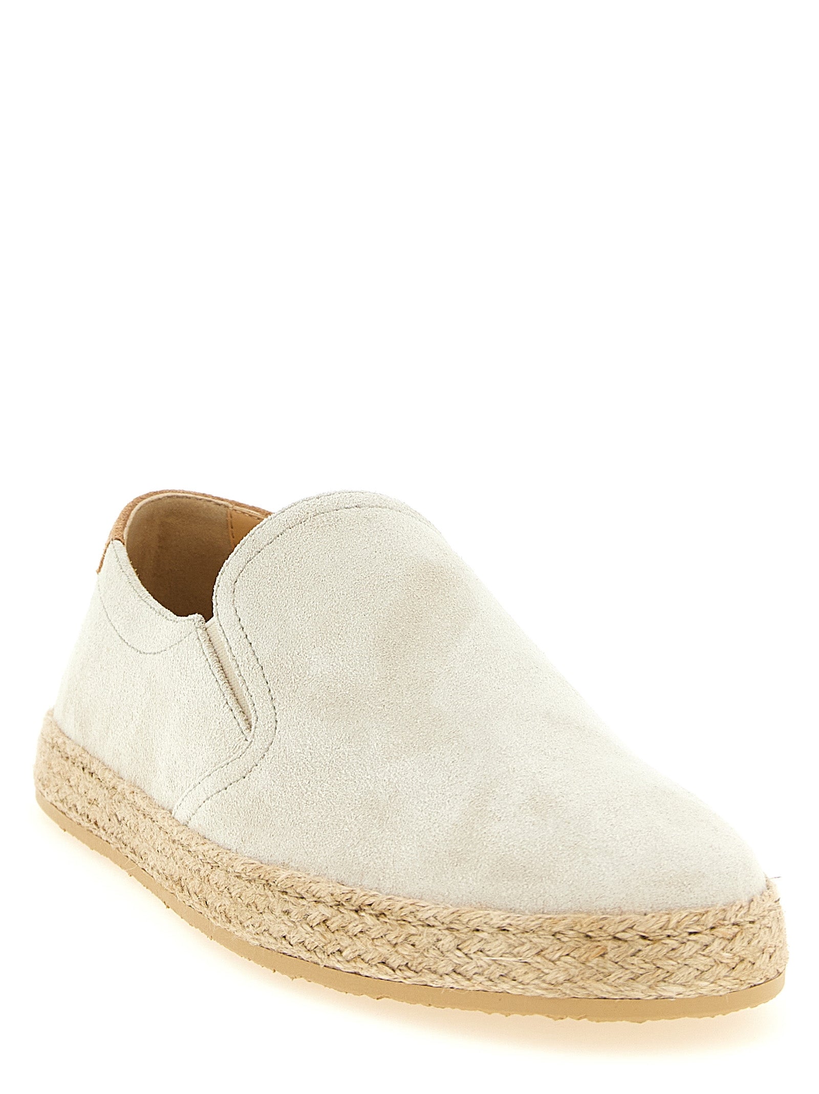 Brunello Cucinelli grijze espadrilles van kalfsleer