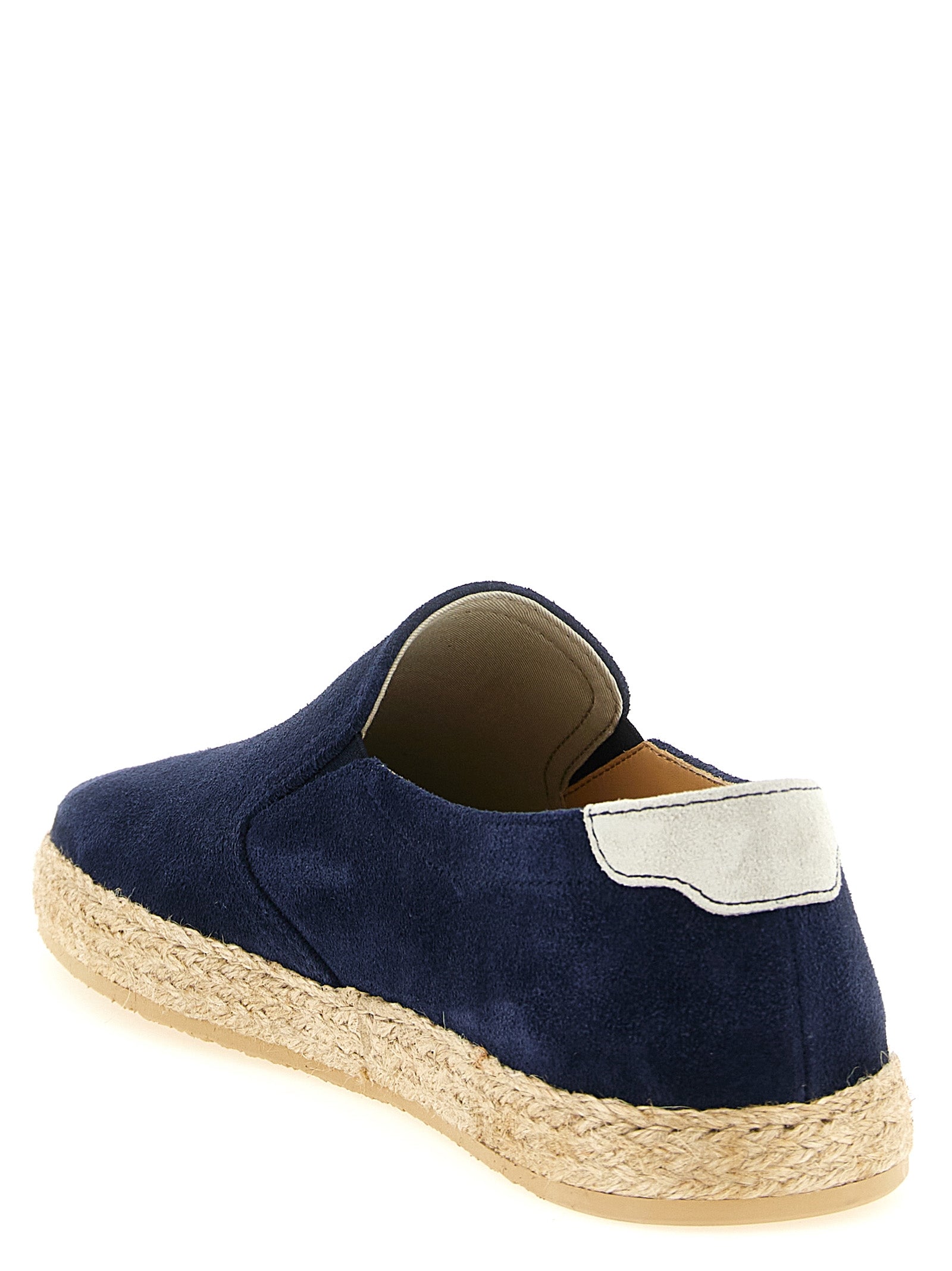 Brunello Cucinelli Blauwe Espadrilles van Kalfsleer