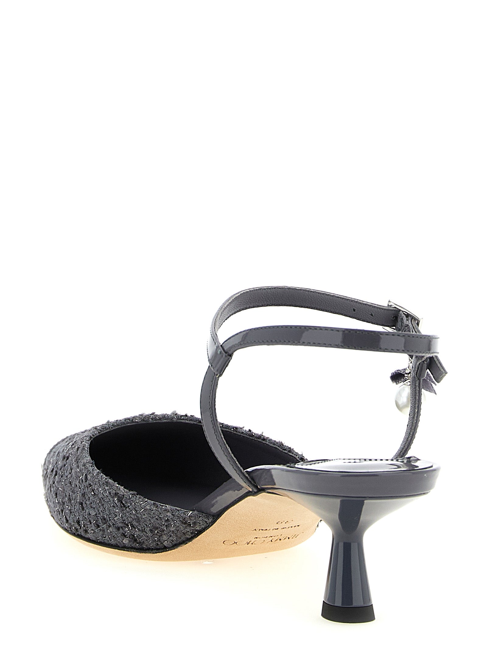 Escarpins Jimmy Choo gris Tencel à talon moyen