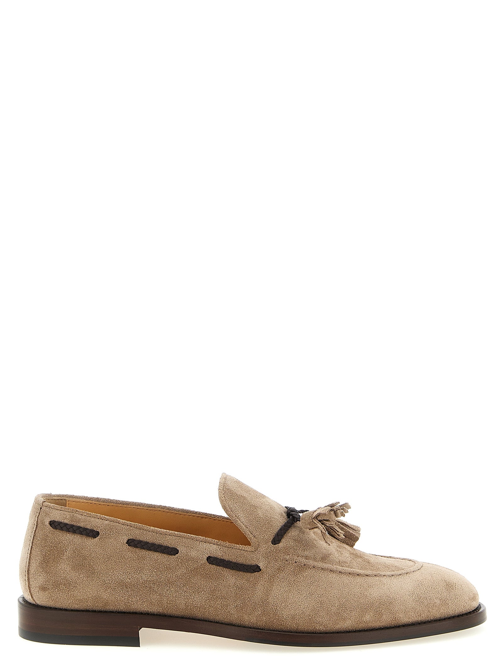 Brunello Cucinelli Bruine Kalfsleren Slip-On Loafers