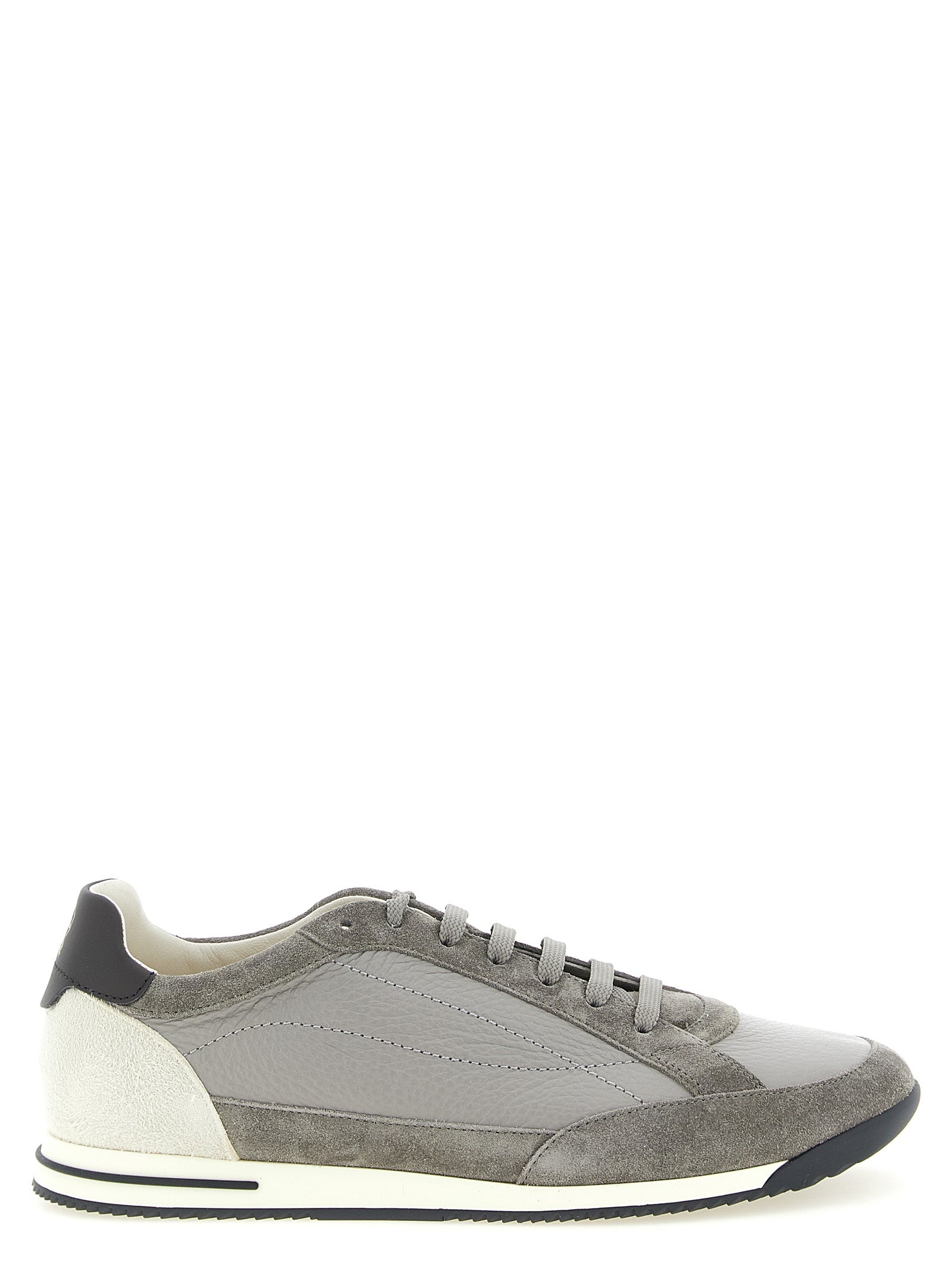Brunello Cucinelli Gray Nubuck Leather Sneakers