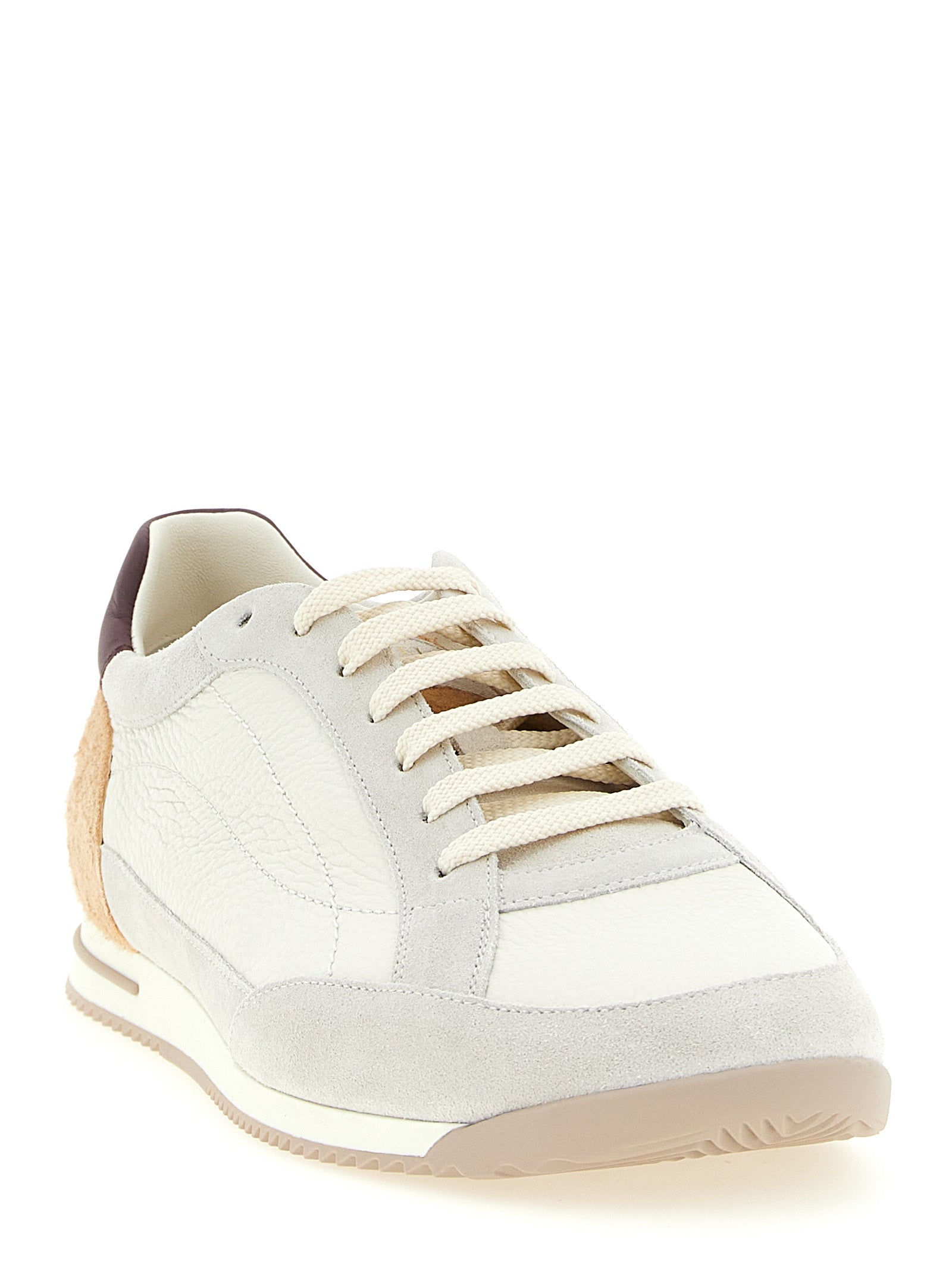 Brunello Cucinelli Beige Nubuckleren Lage Sneakers