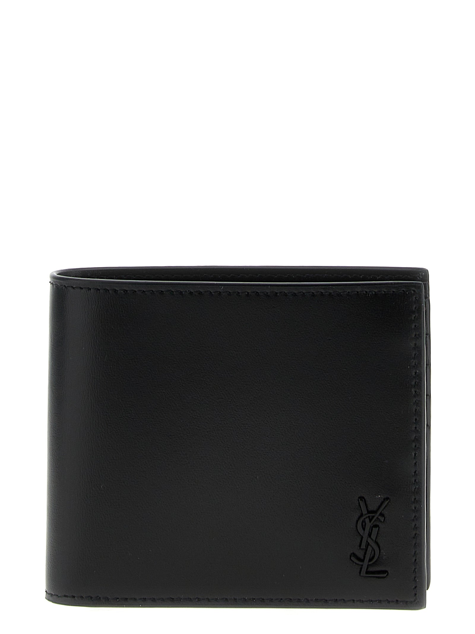Zwarte portemonnee van kalfsleer van Saint Laurent