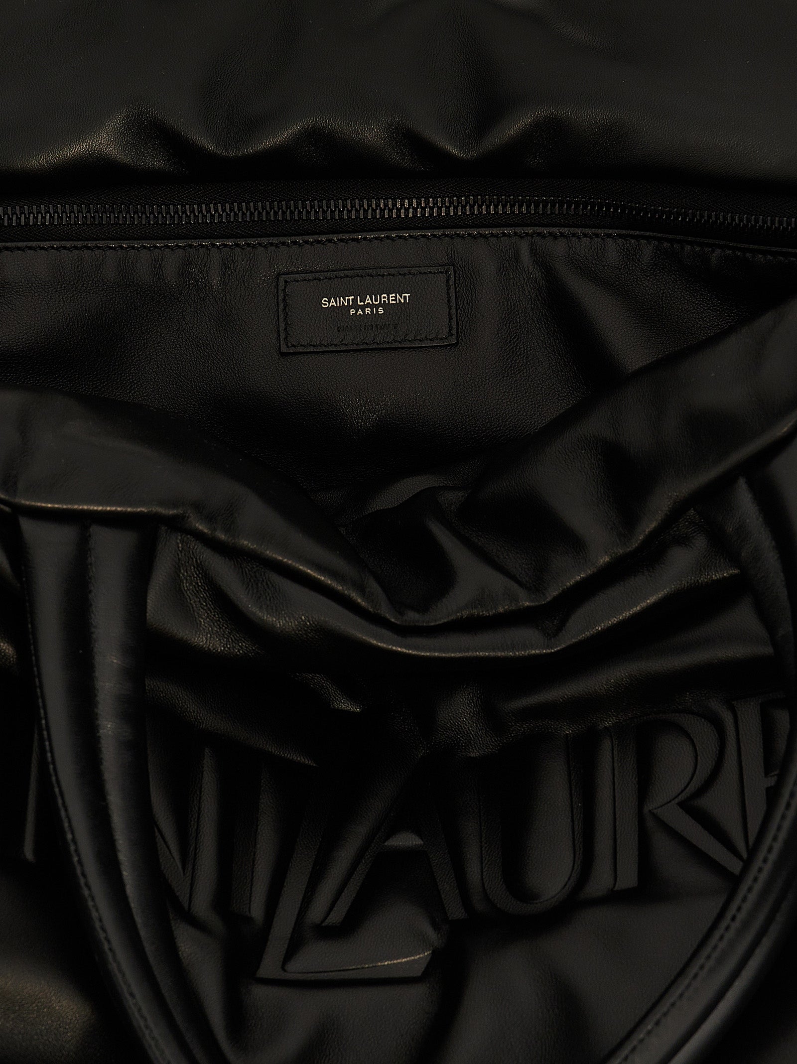 Saint Laurent Zwarte Leren Schoudertas