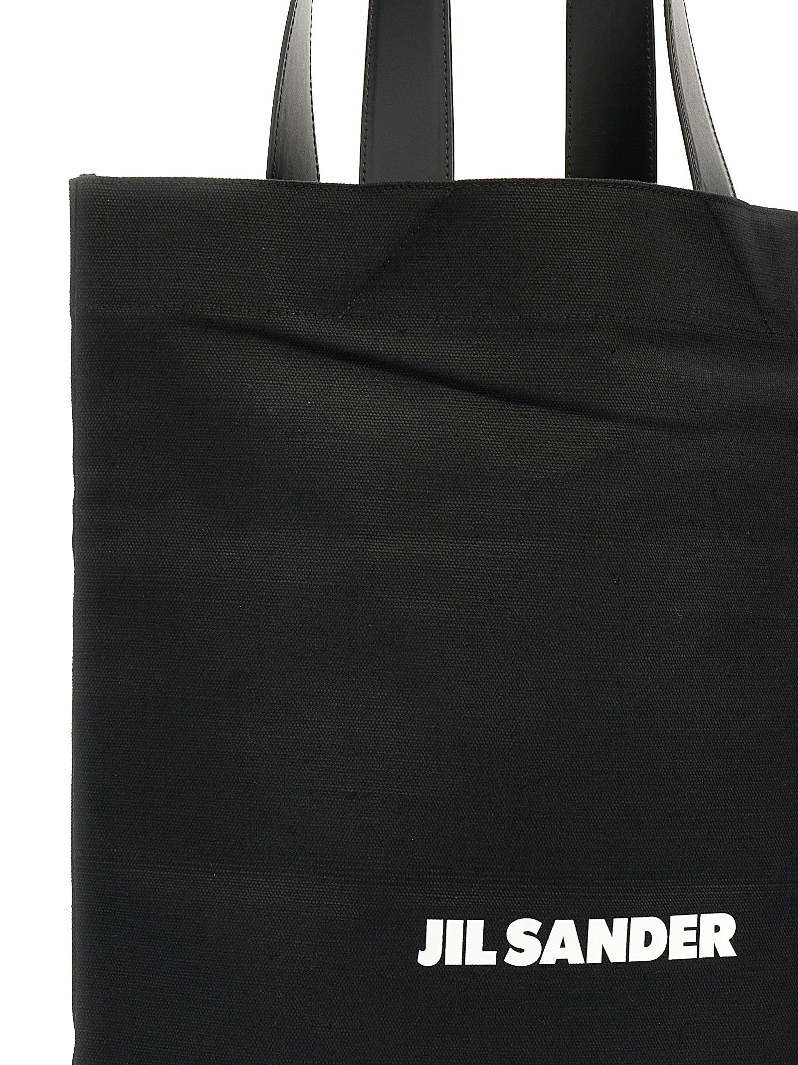 Jil Sander Zwarte Katoenen Tote Bag