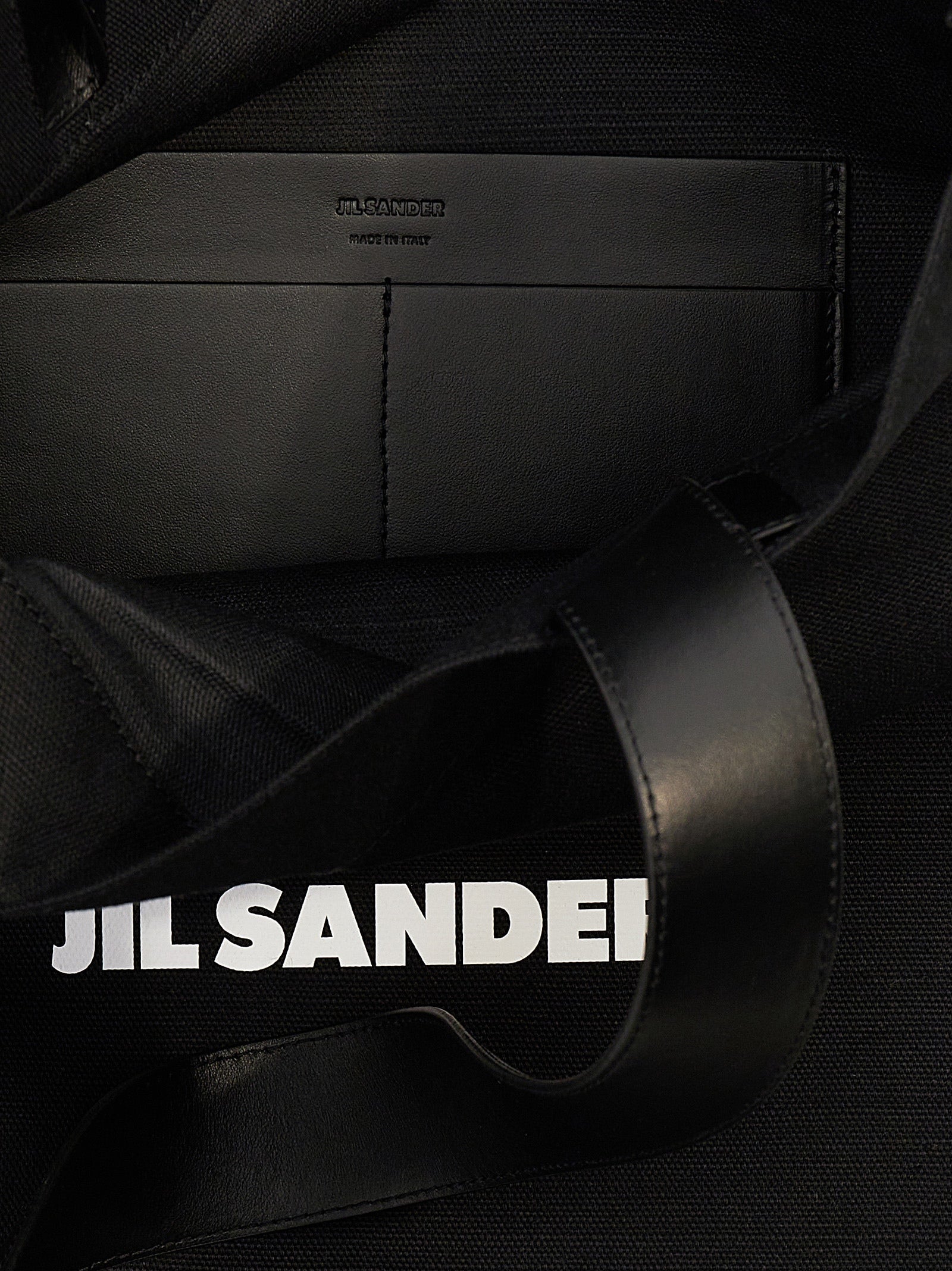 Jil Sander Zwarte Katoenen Tote Bag