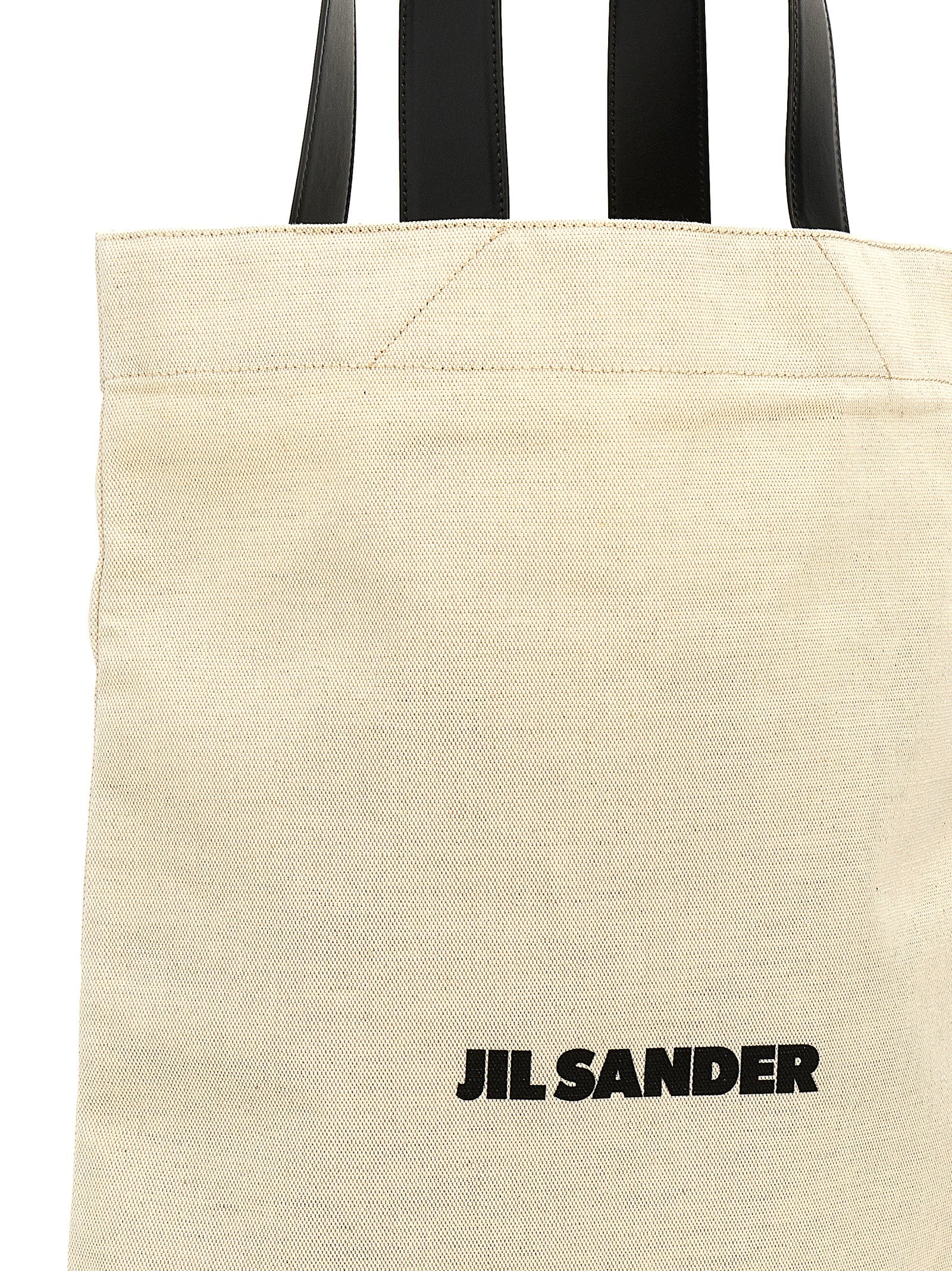 Jil Sander Tweekleurige katoenen draagtas