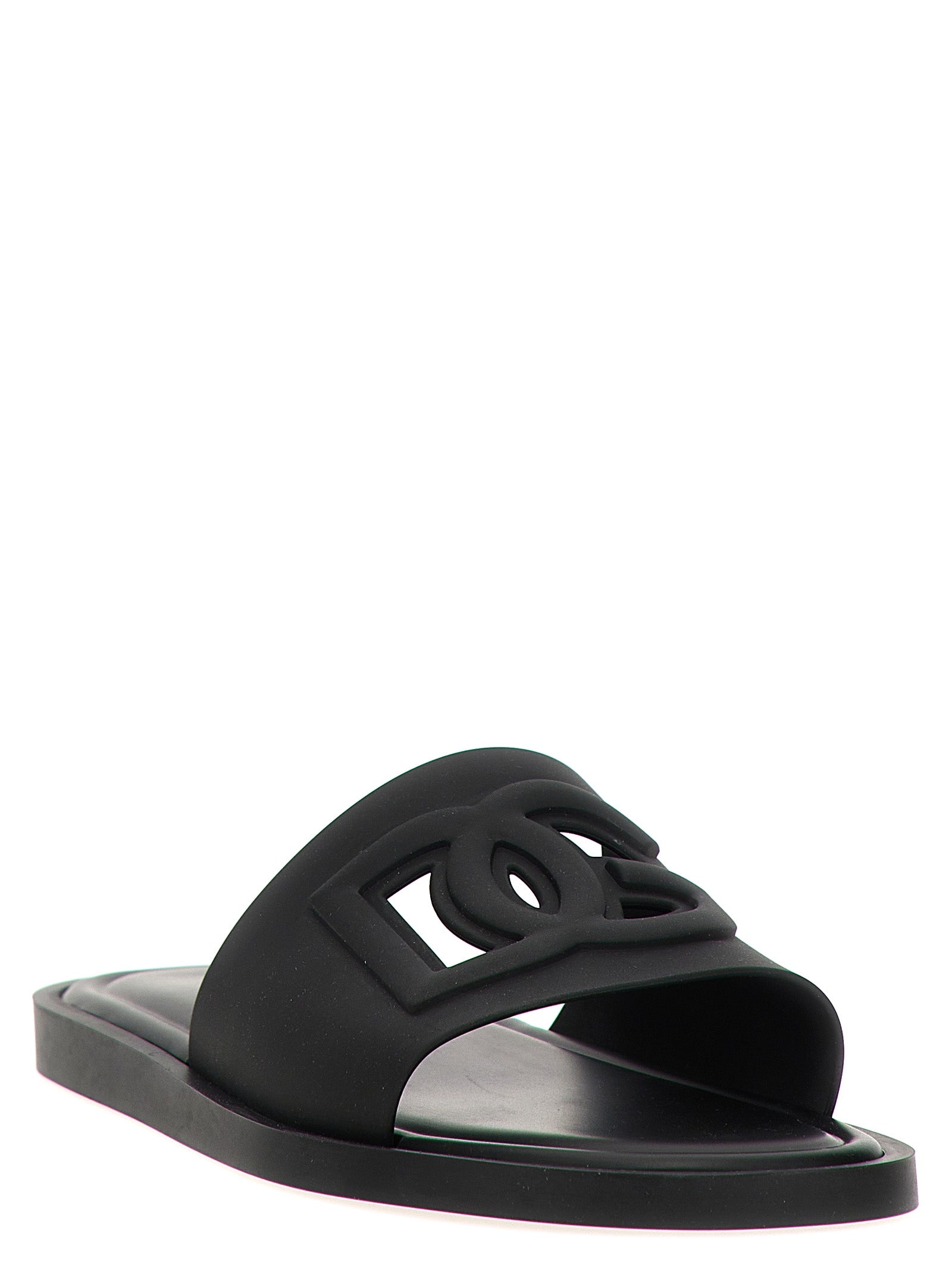 Dolce & Gabbana Black Polyethylene Slides