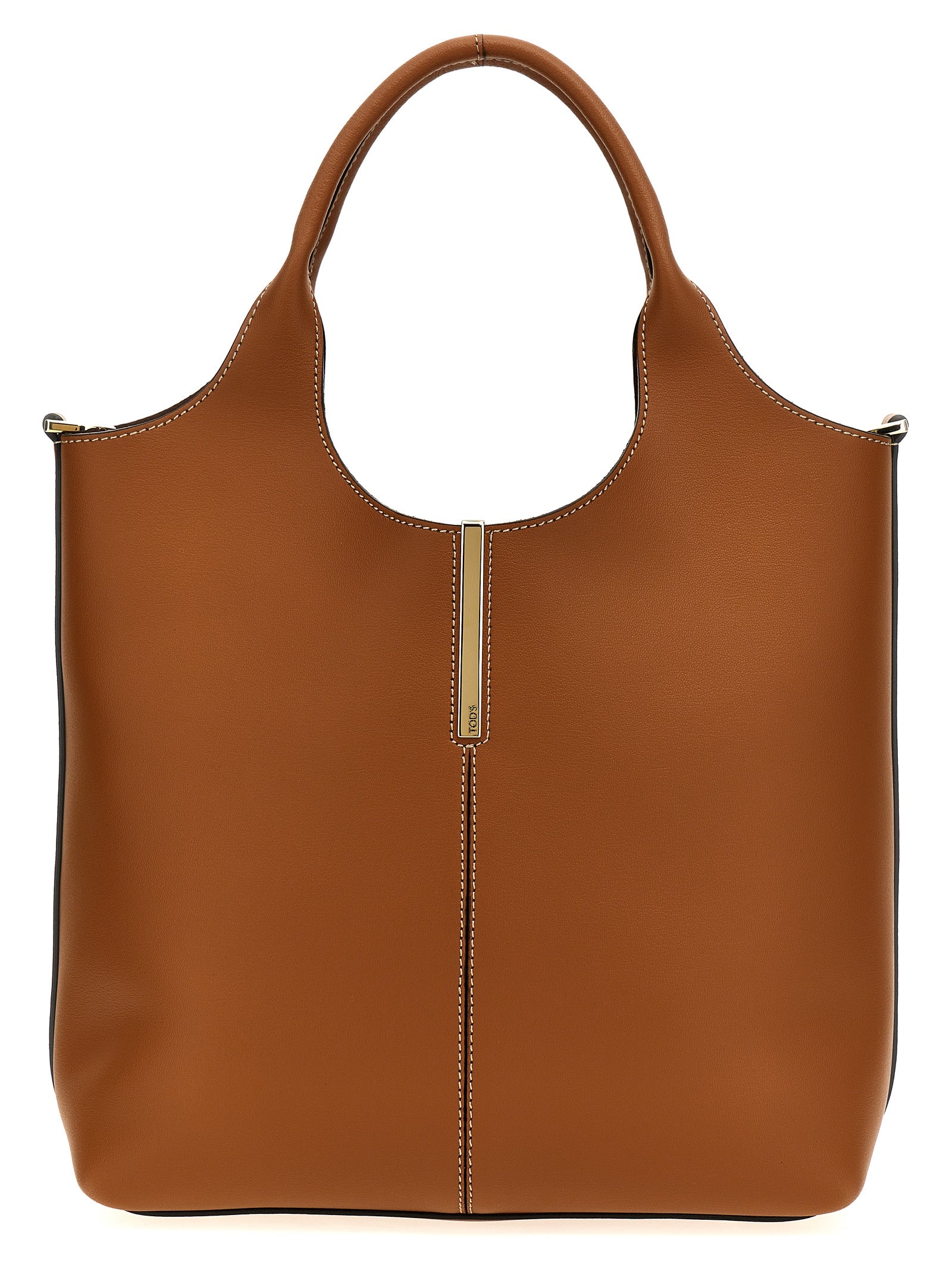 Tod's Bruine Kalfsleren Tote Bag