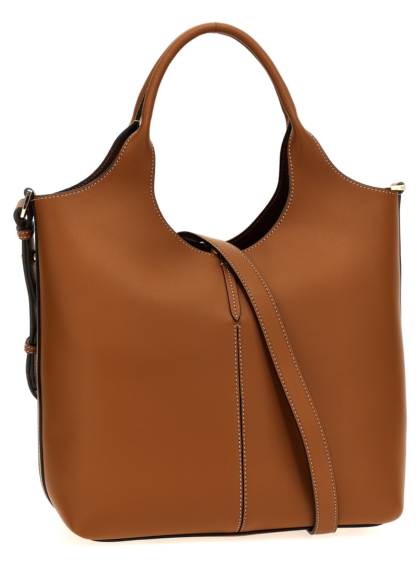 Tod's Bruine Kalfsleren Tote Bag